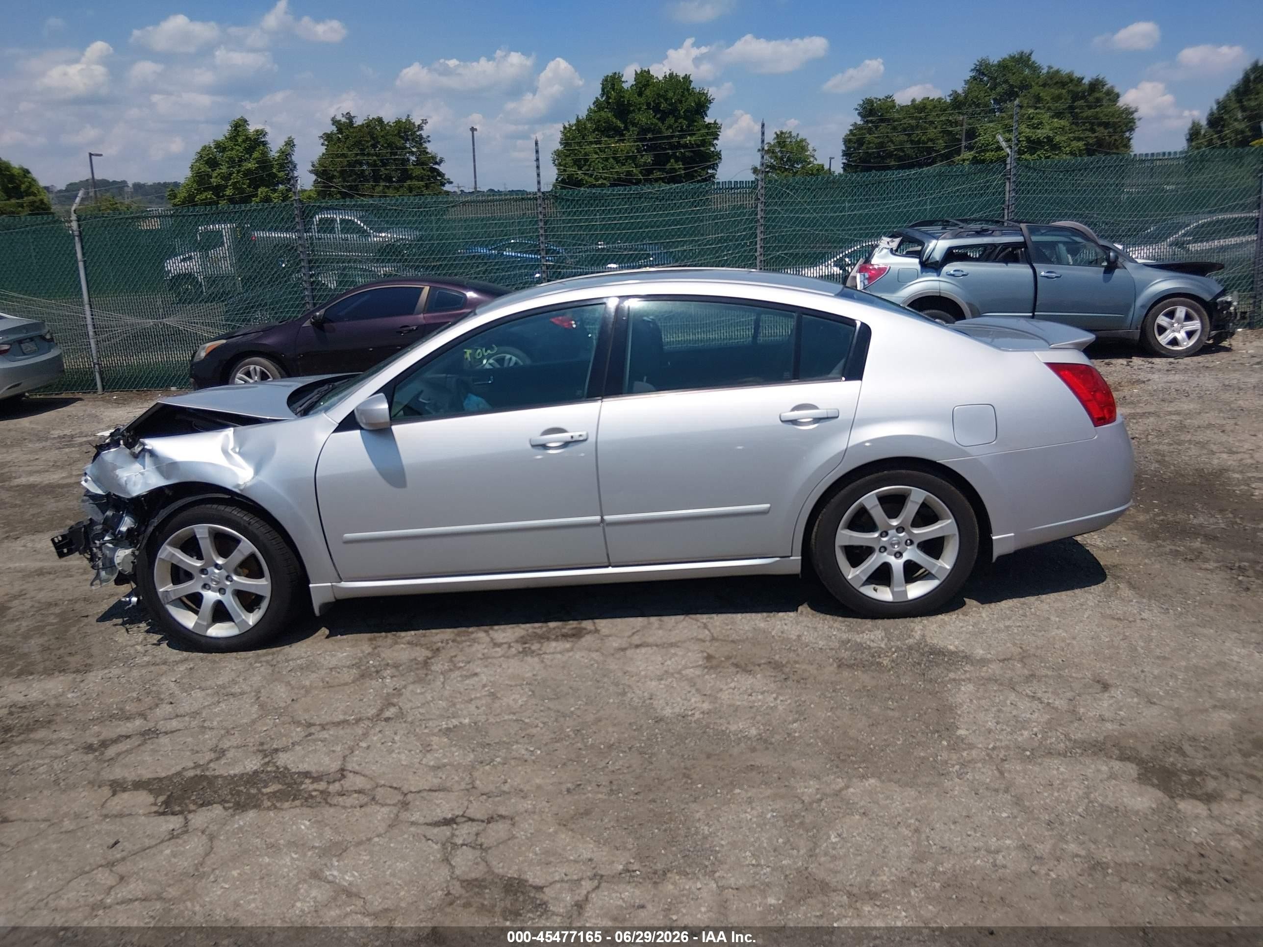 2008 Nissan Maxima 3.5 Se Silver vin: 1N4BA41E18C835340