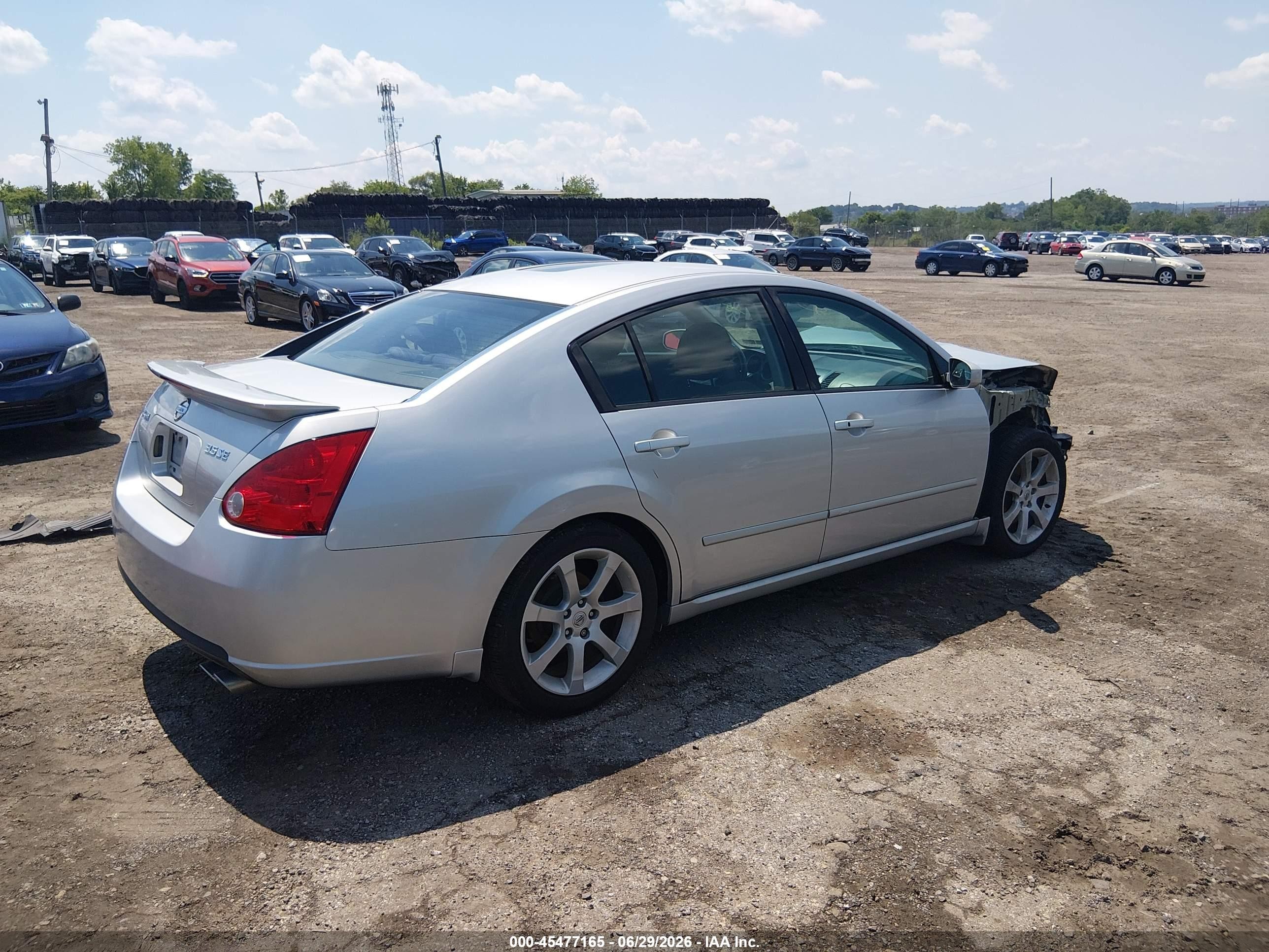 2008 Nissan Maxima 3.5 Se Silver vin: 1N4BA41E18C835340