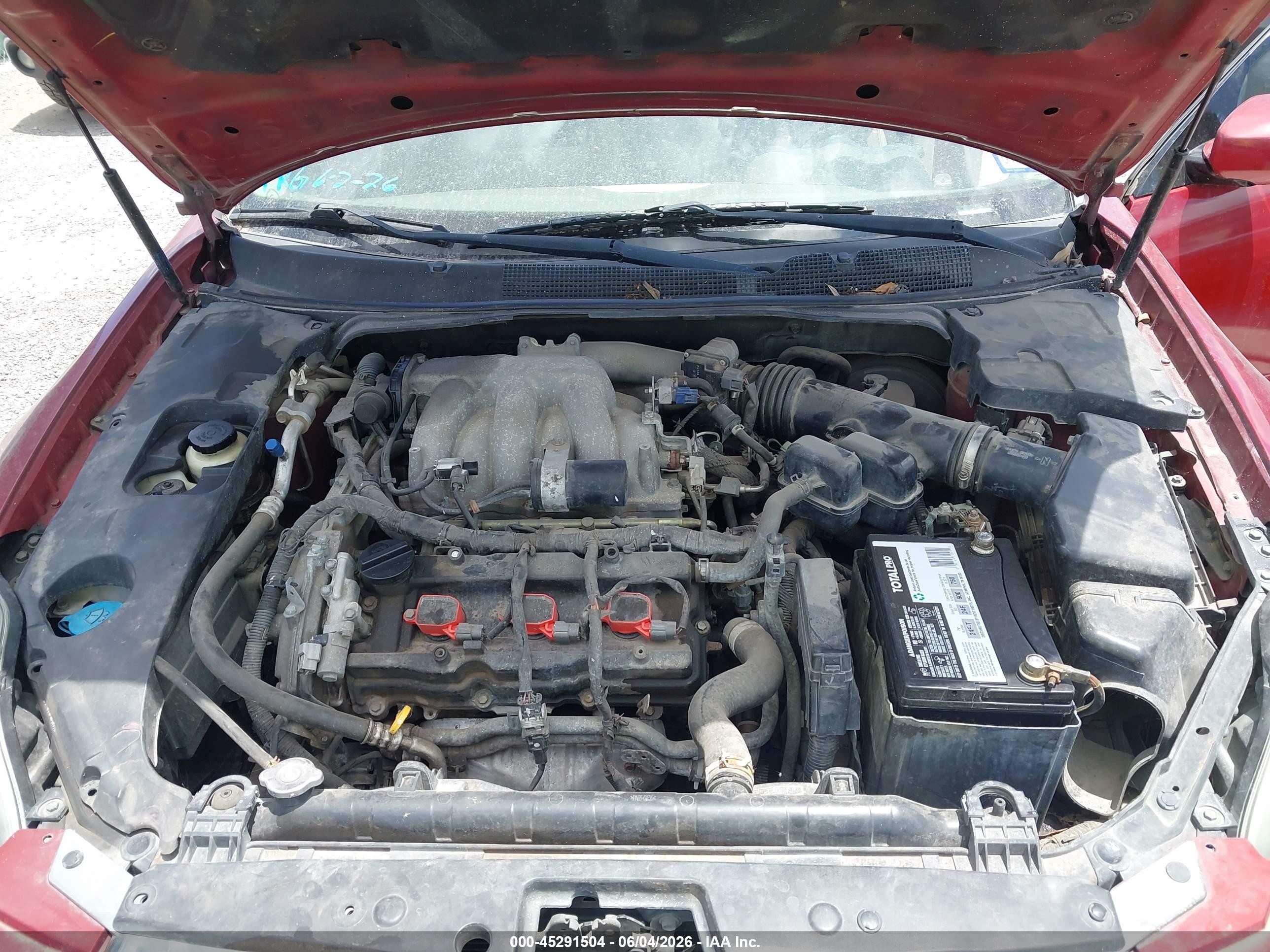 2006 Nissan Maxima 3.5 Sl Red vin: 1N4BA41E26C840172
