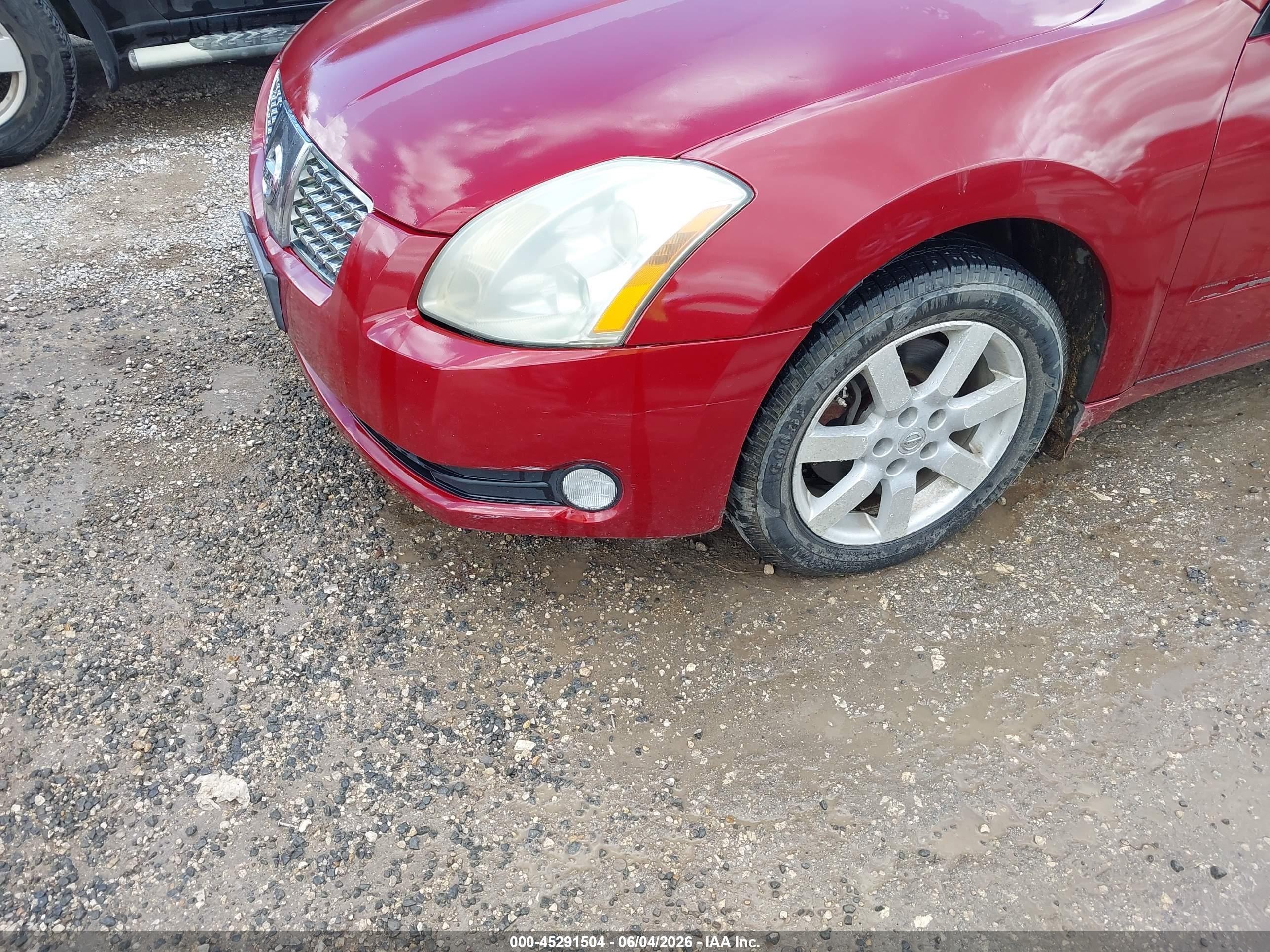 2006 Nissan Maxima 3.5 Sl Red vin: 1N4BA41E26C840172