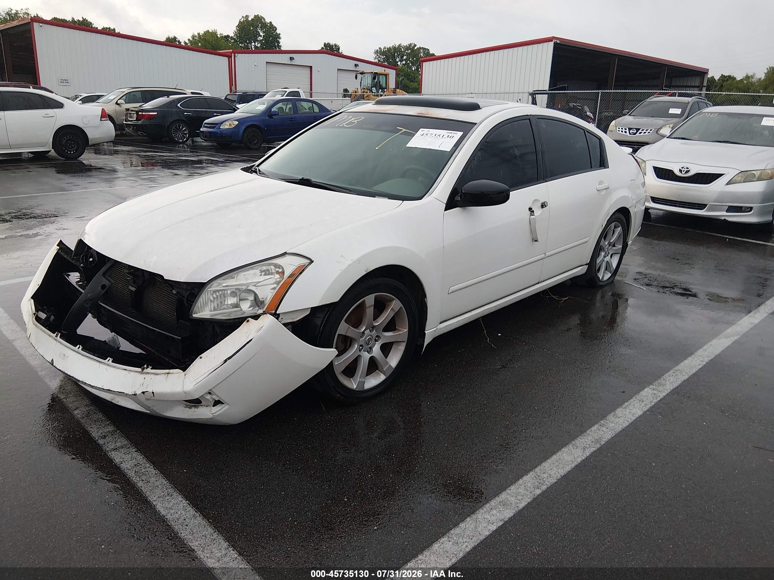 2007 Nissan Maxima 3.5 Se White vin: 1N4BA41E27C831926