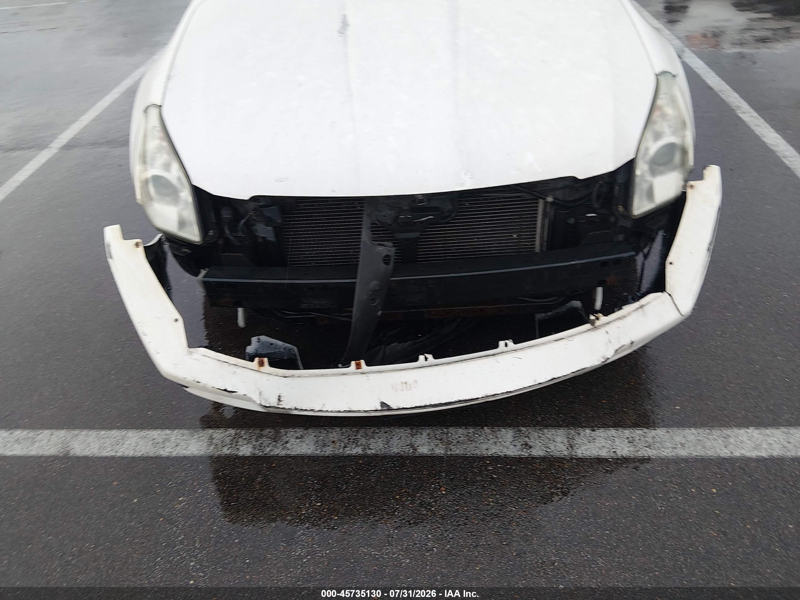 2007 Nissan Maxima 3.5 Se White vin: 1N4BA41E27C831926