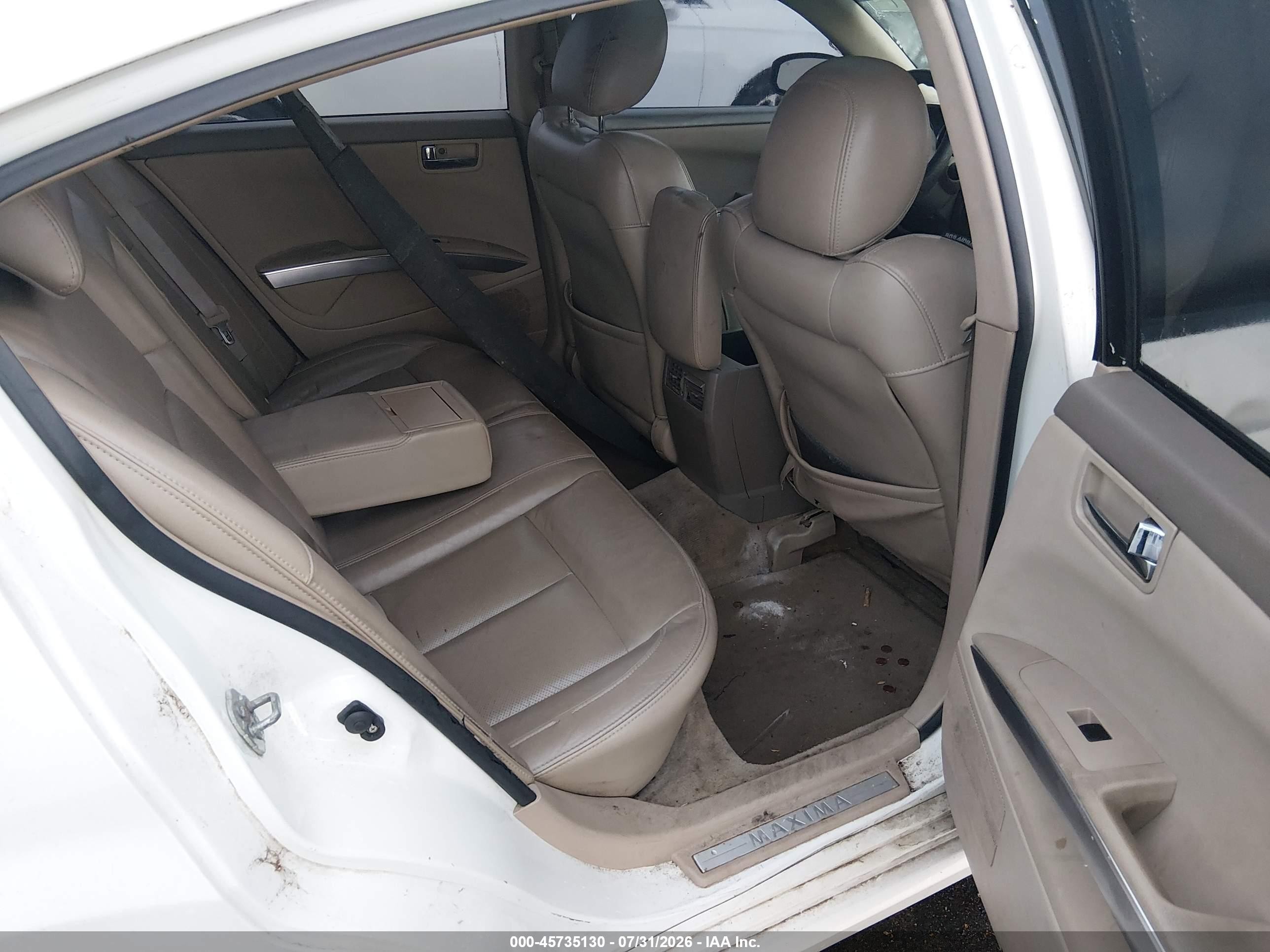 2007 Nissan Maxima 3.5 Se White vin: 1N4BA41E27C831926