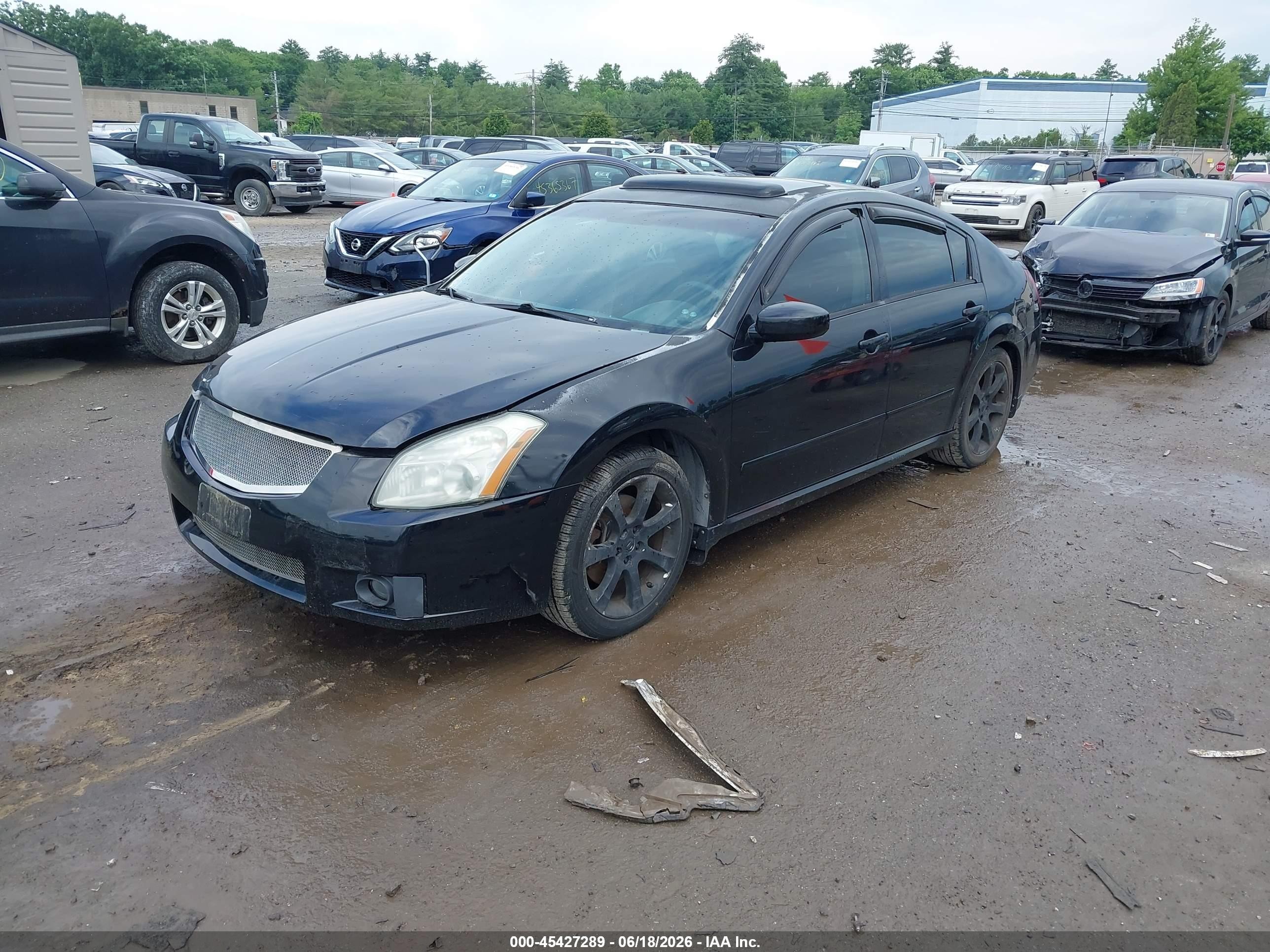 2007 Nissan Maxima 3.5 Se Black vin: 1N4BA41E27C845969