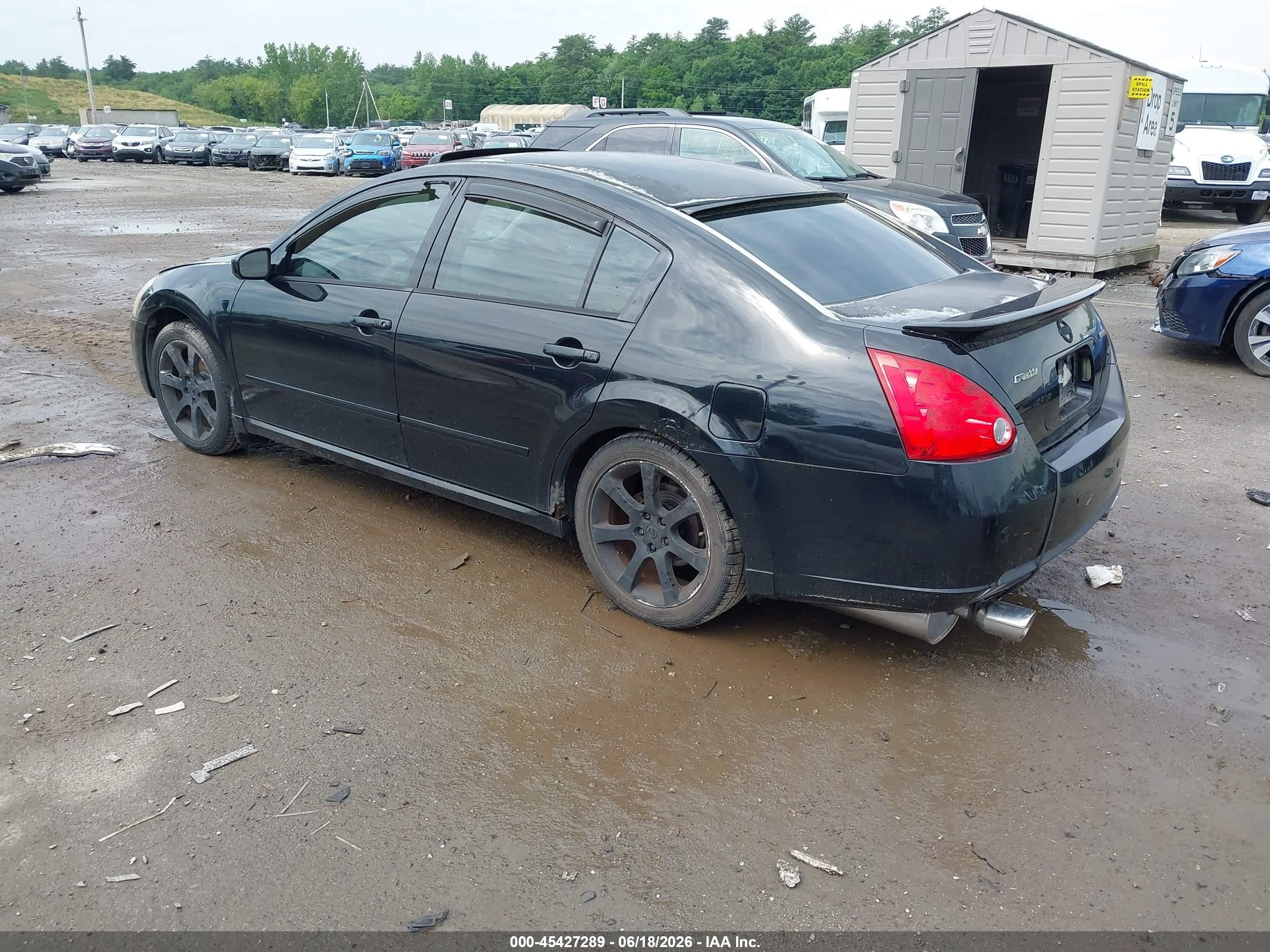 2007 Nissan Maxima 3.5 Se Black vin: 1N4BA41E27C845969