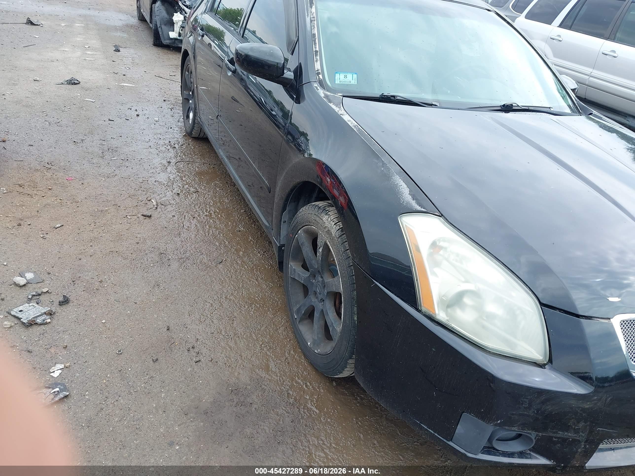 2007 Nissan Maxima 3.5 Se Black vin: 1N4BA41E27C845969