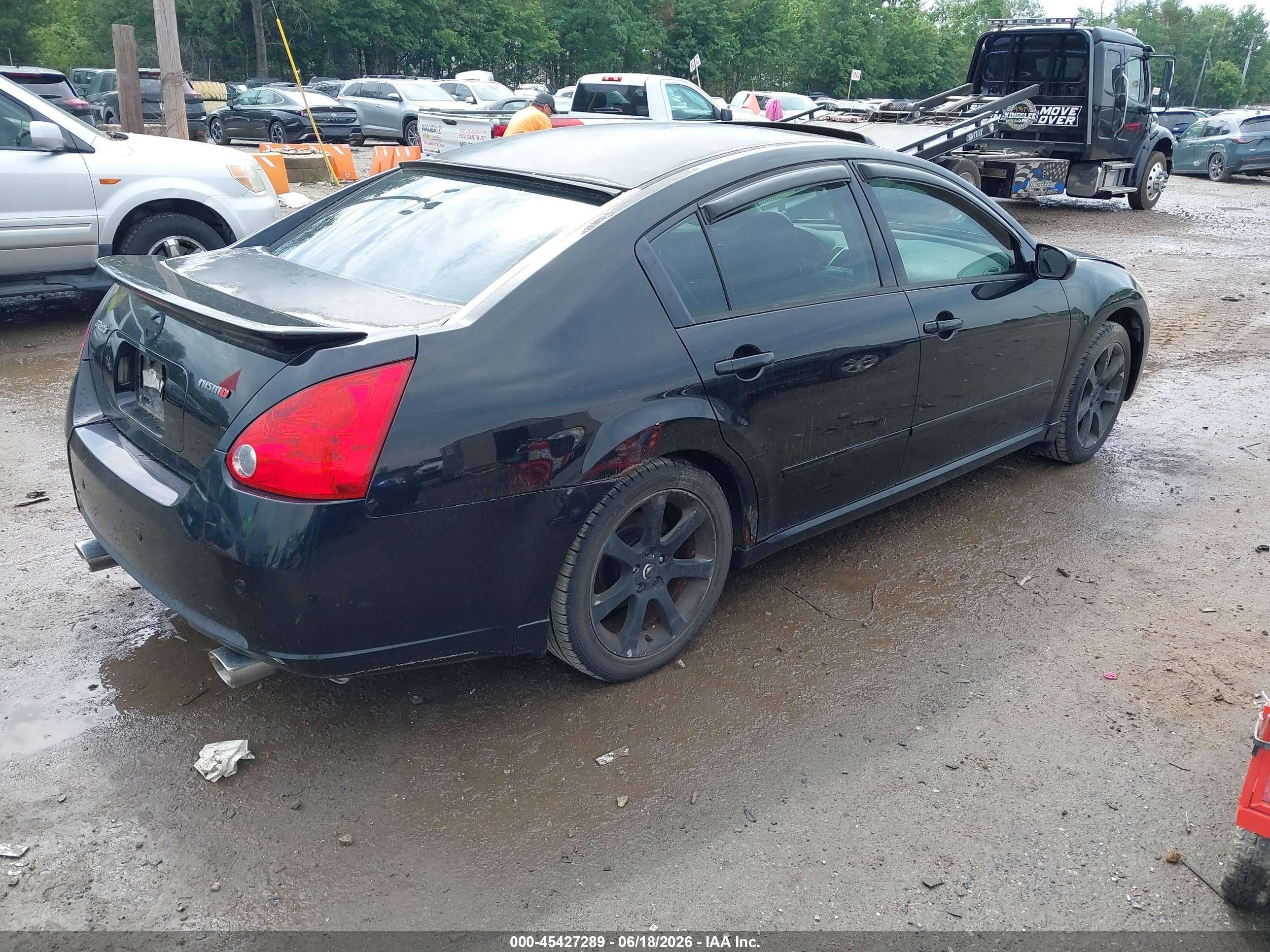 2007 Nissan Maxima 3.5 Se Black vin: 1N4BA41E27C845969