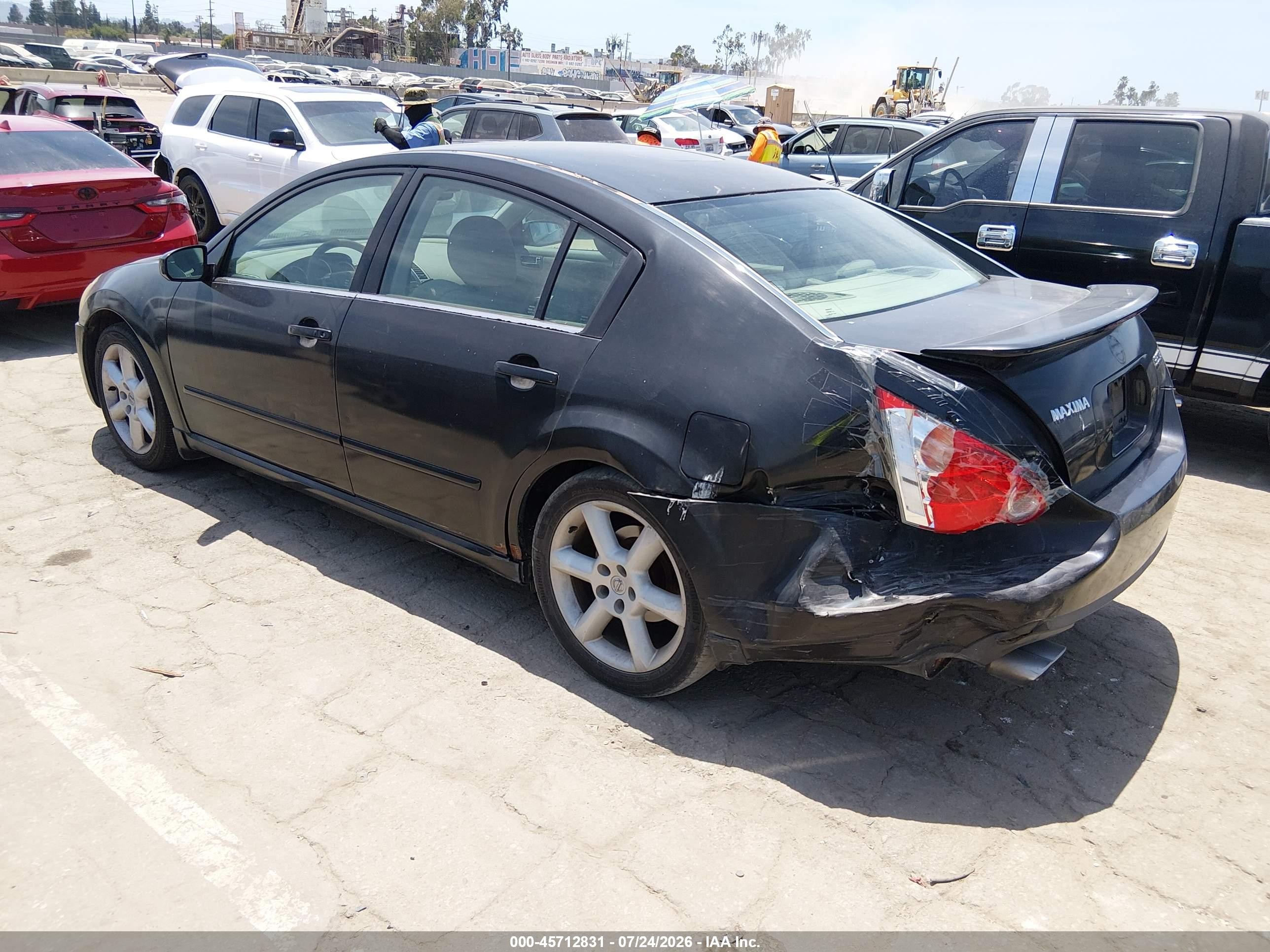 2007 Nissan Maxima 3.5 Se Черный vin: 1N4BA41E27C864716