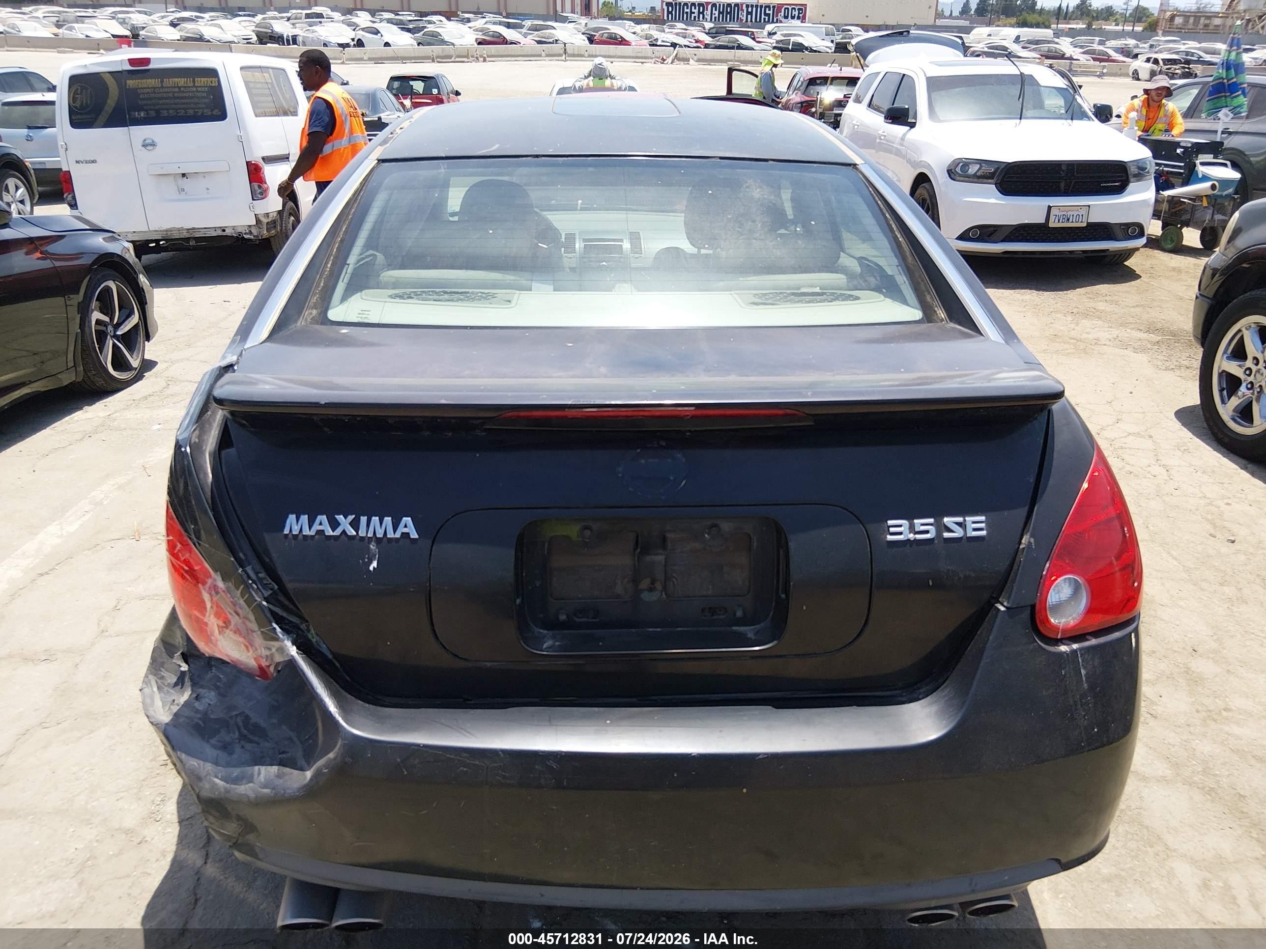 2007 Nissan Maxima 3.5 Se Черный vin: 1N4BA41E27C864716