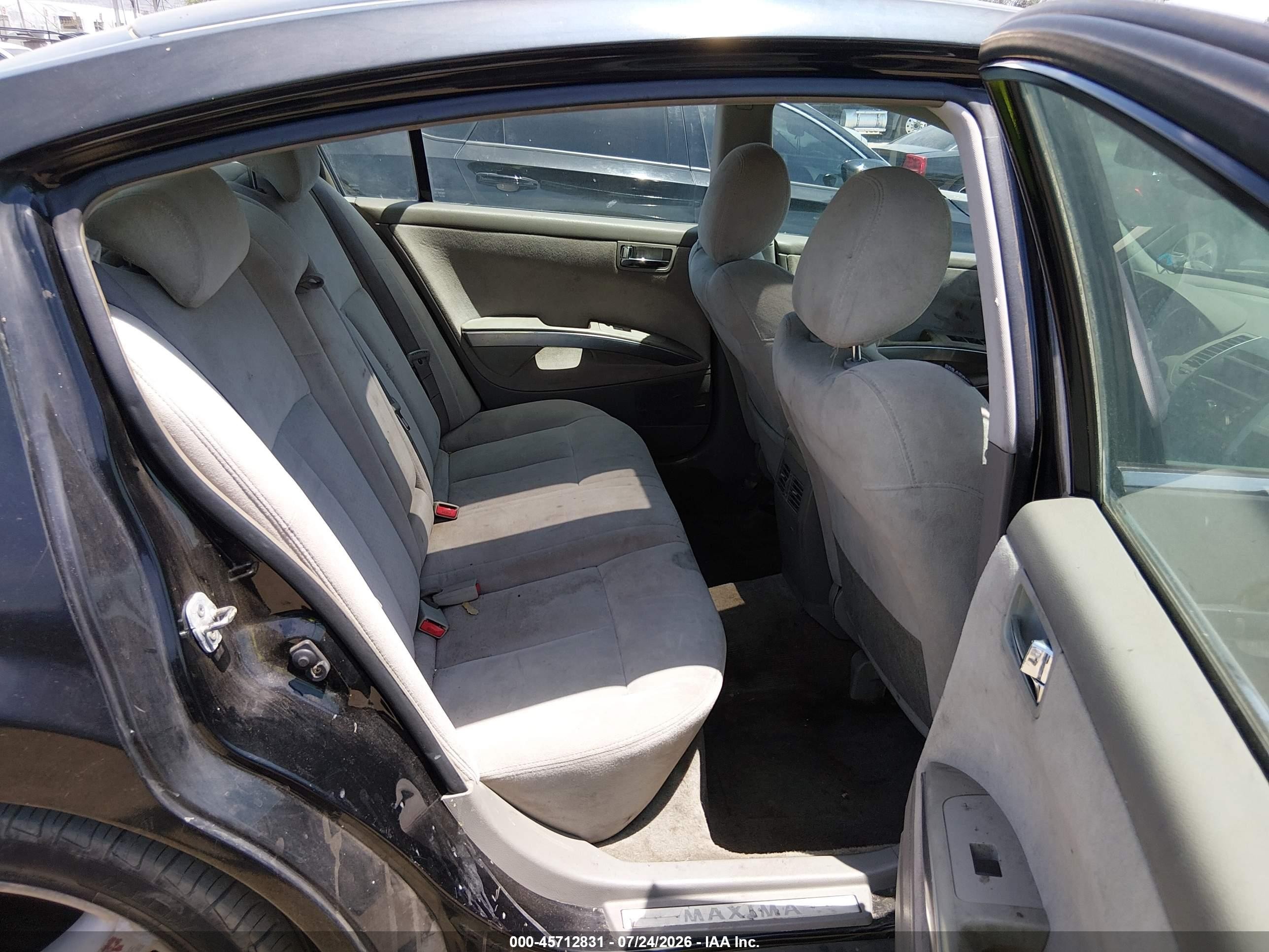 2007 Nissan Maxima 3.5 Se Черный vin: 1N4BA41E27C864716