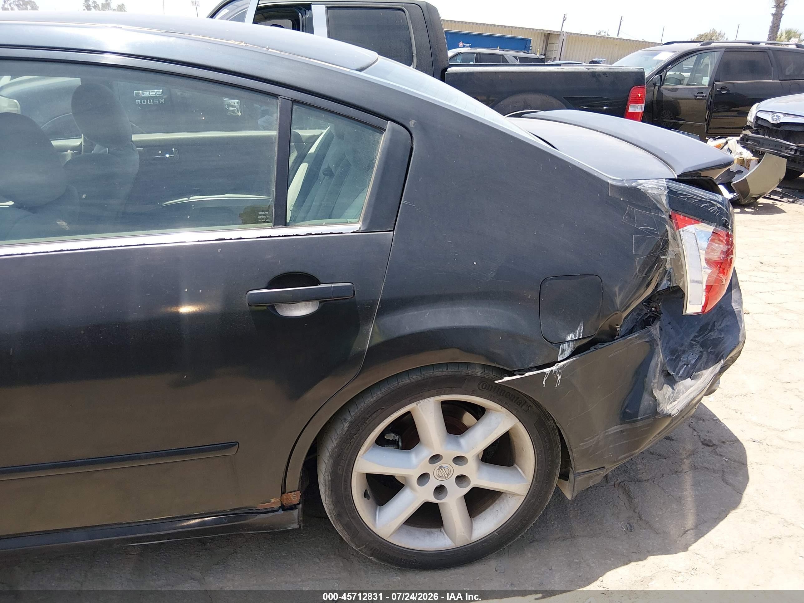 2007 Nissan Maxima 3.5 Se Черный vin: 1N4BA41E27C864716