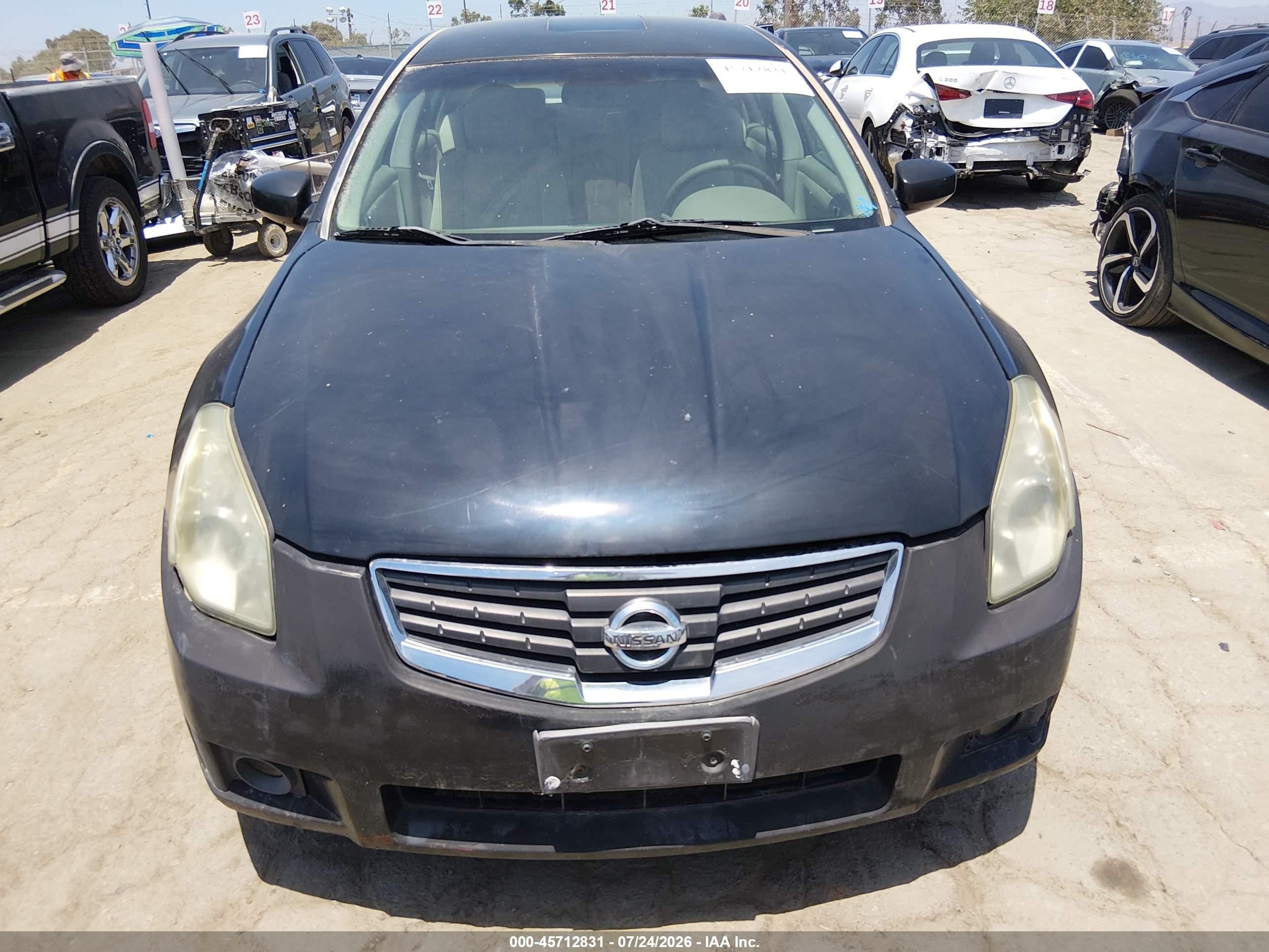 2007 Nissan Maxima 3.5 Se Черный vin: 1N4BA41E27C864716