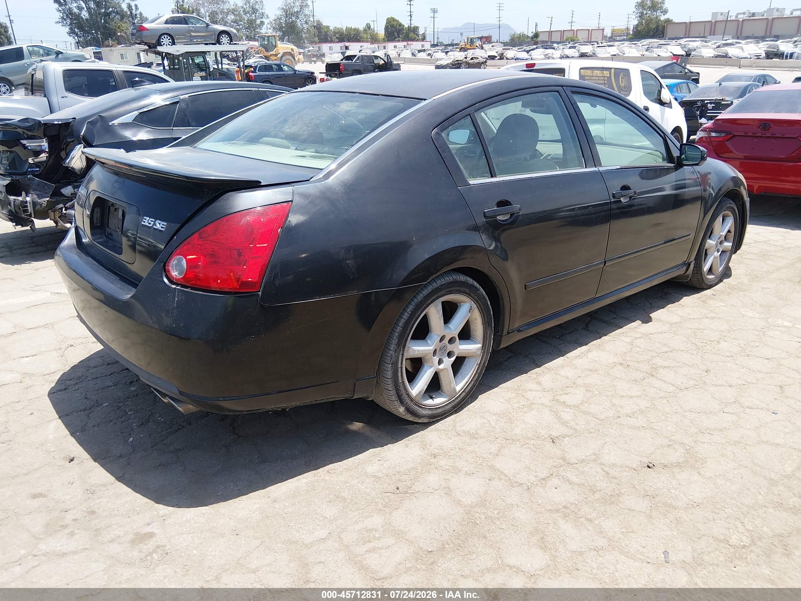 2007 Nissan Maxima 3.5 Se Черный vin: 1N4BA41E27C864716