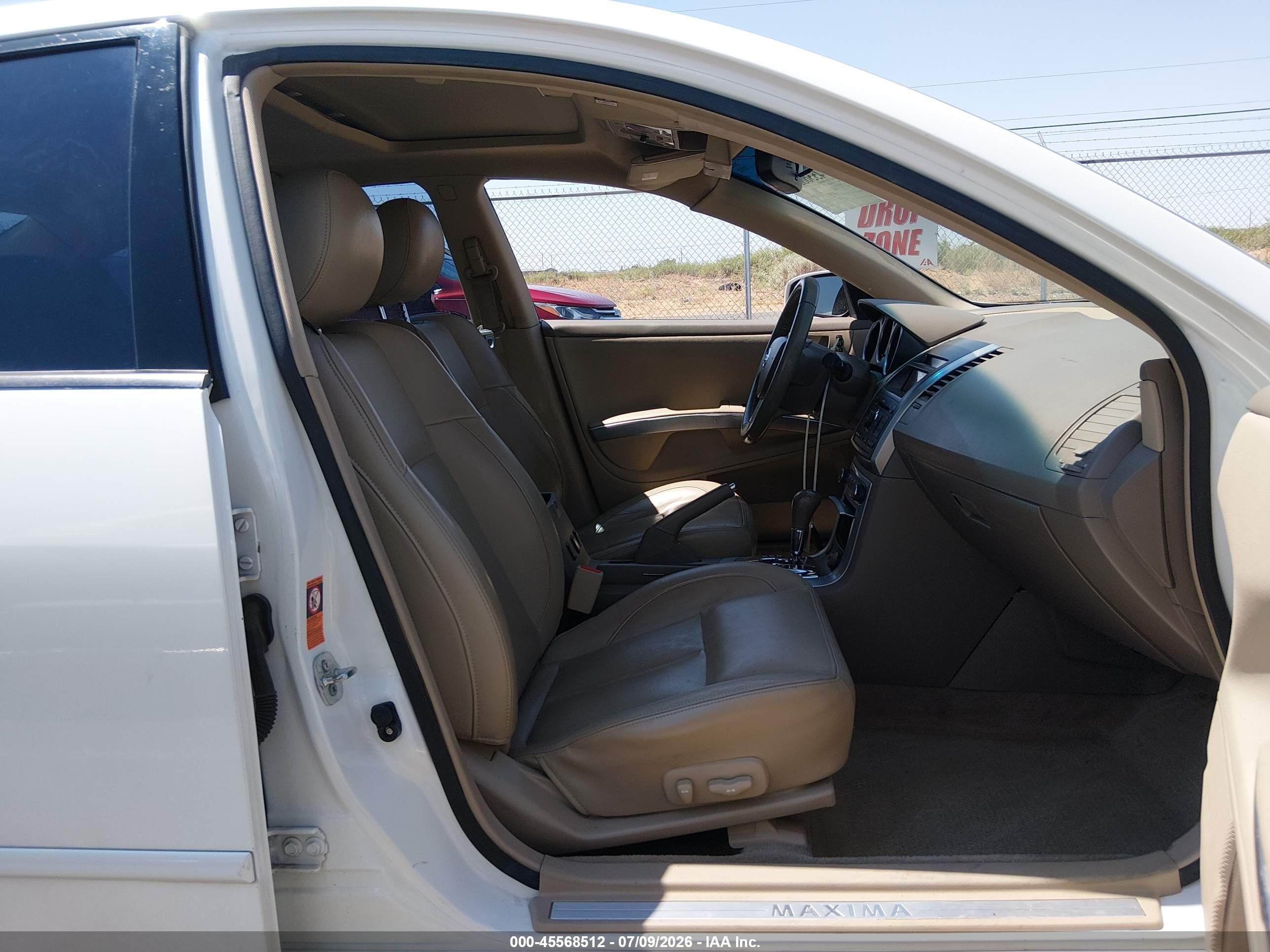 2008 Nissan Maxima 3.5 Se White vin: 1N4BA41E28C811645