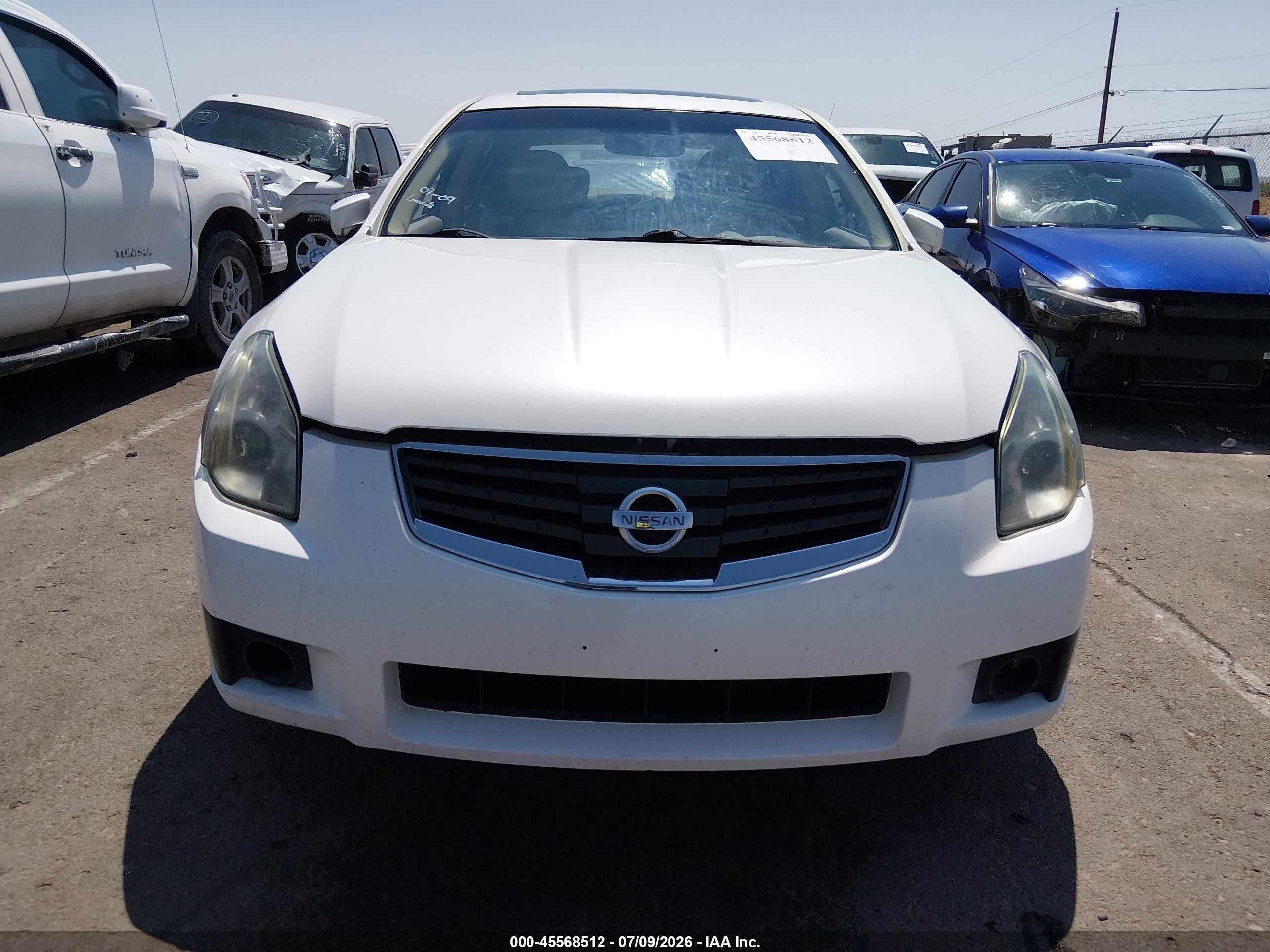 2008 Nissan Maxima 3.5 Se White vin: 1N4BA41E28C811645