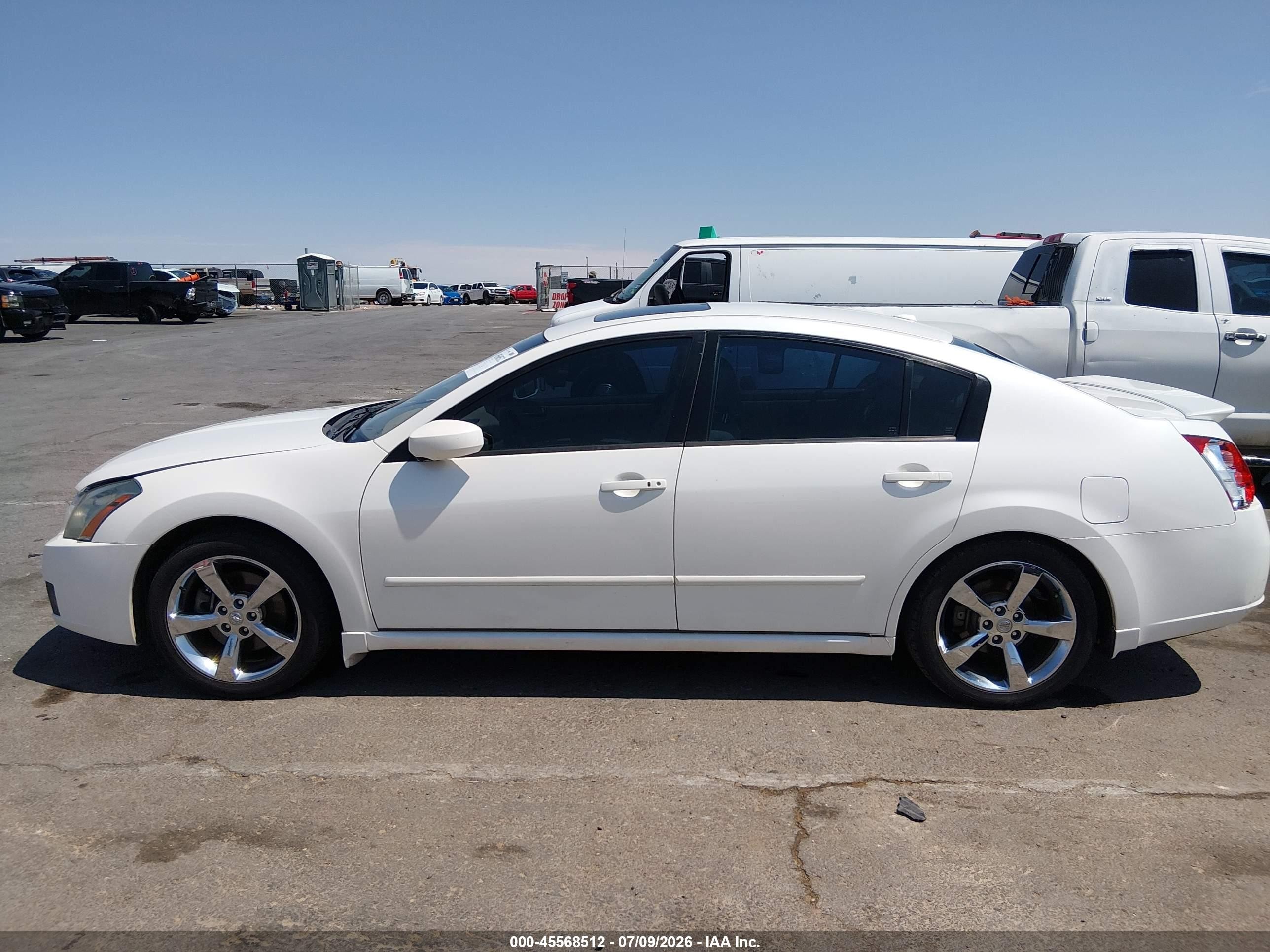 2008 Nissan Maxima 3.5 Se White vin: 1N4BA41E28C811645