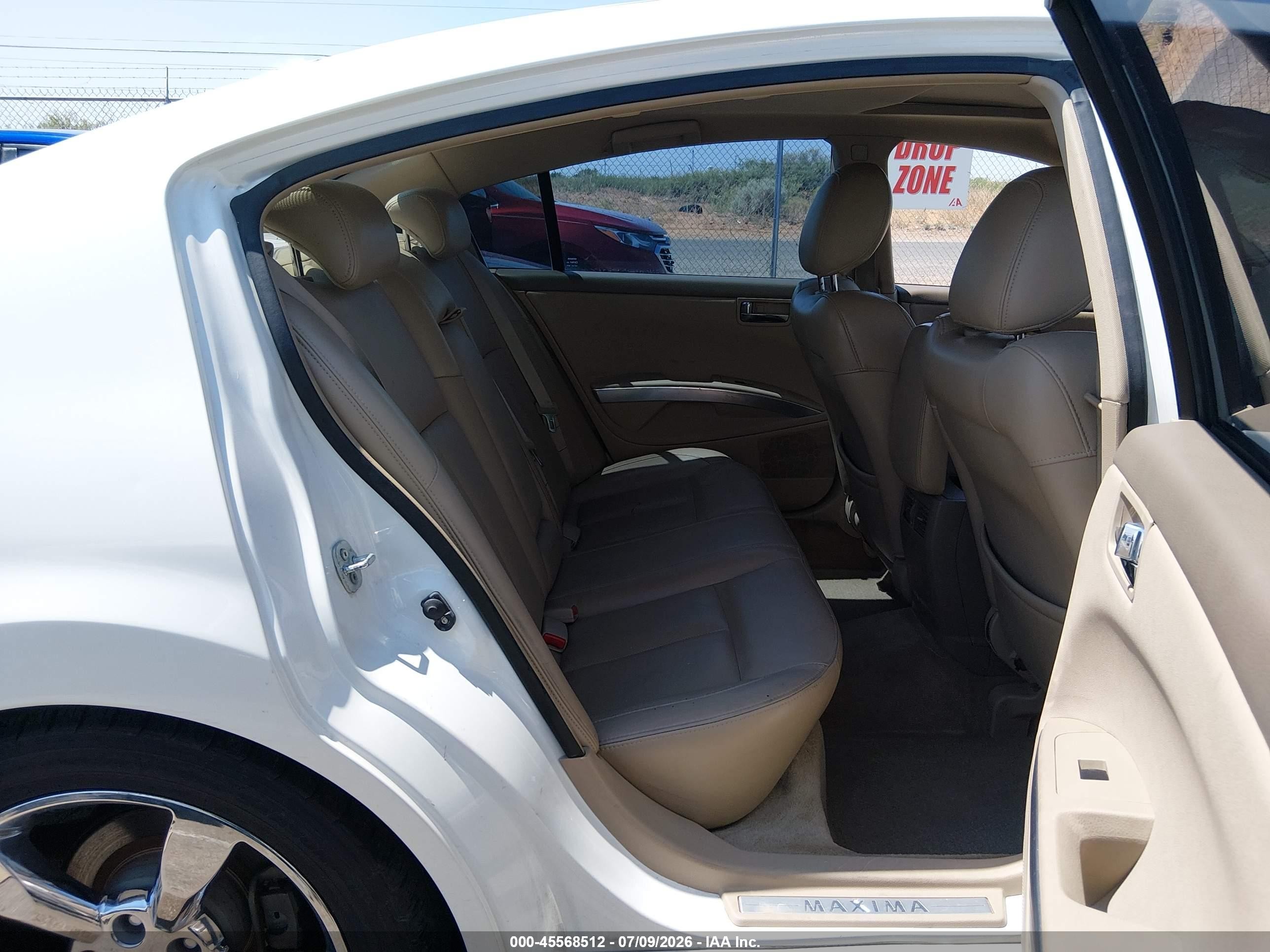 2008 Nissan Maxima 3.5 Se White vin: 1N4BA41E28C811645