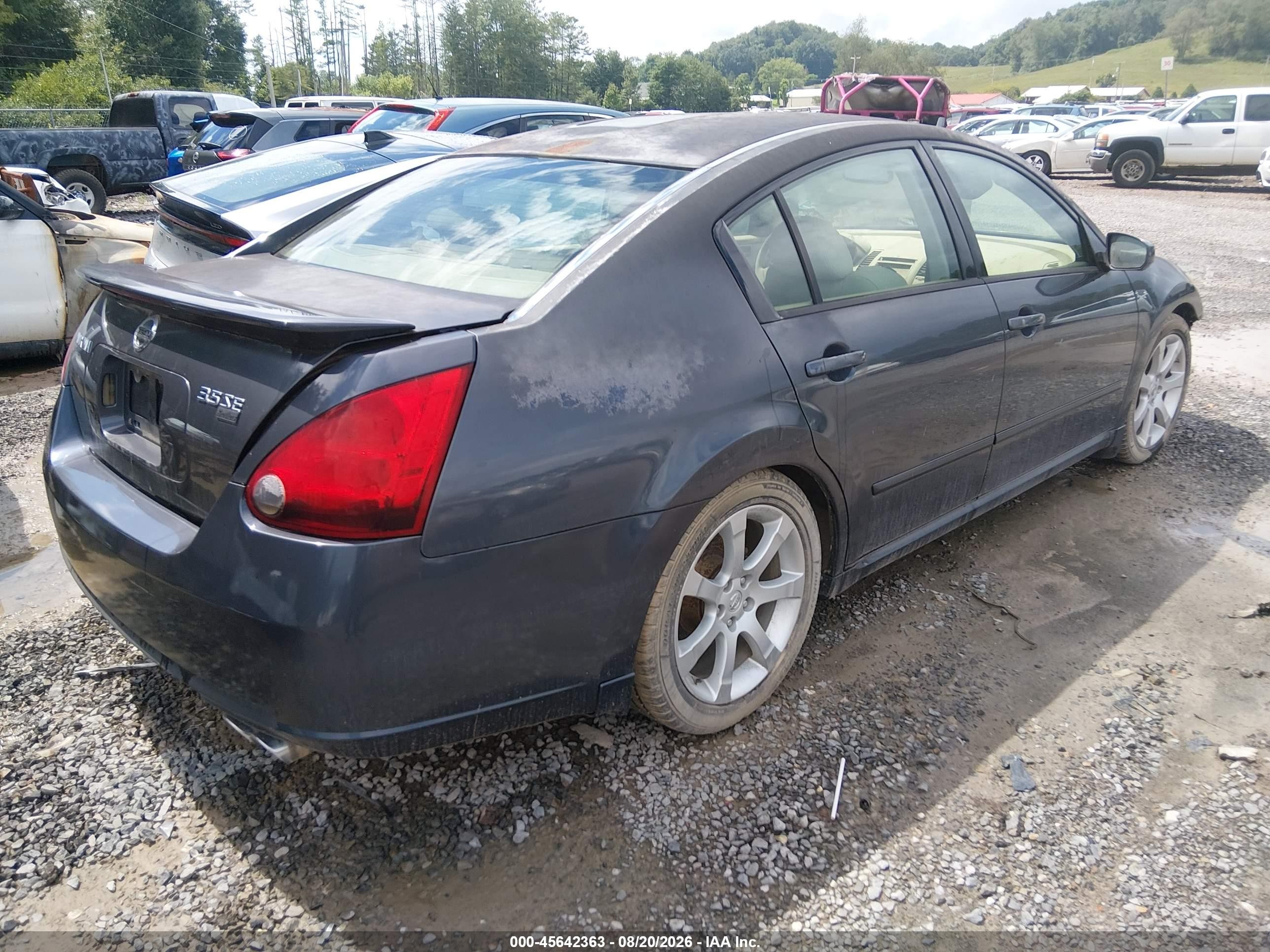 2007 Nissan Maxima 3.5 Se Gray vin: 1N4BA41E37C809448