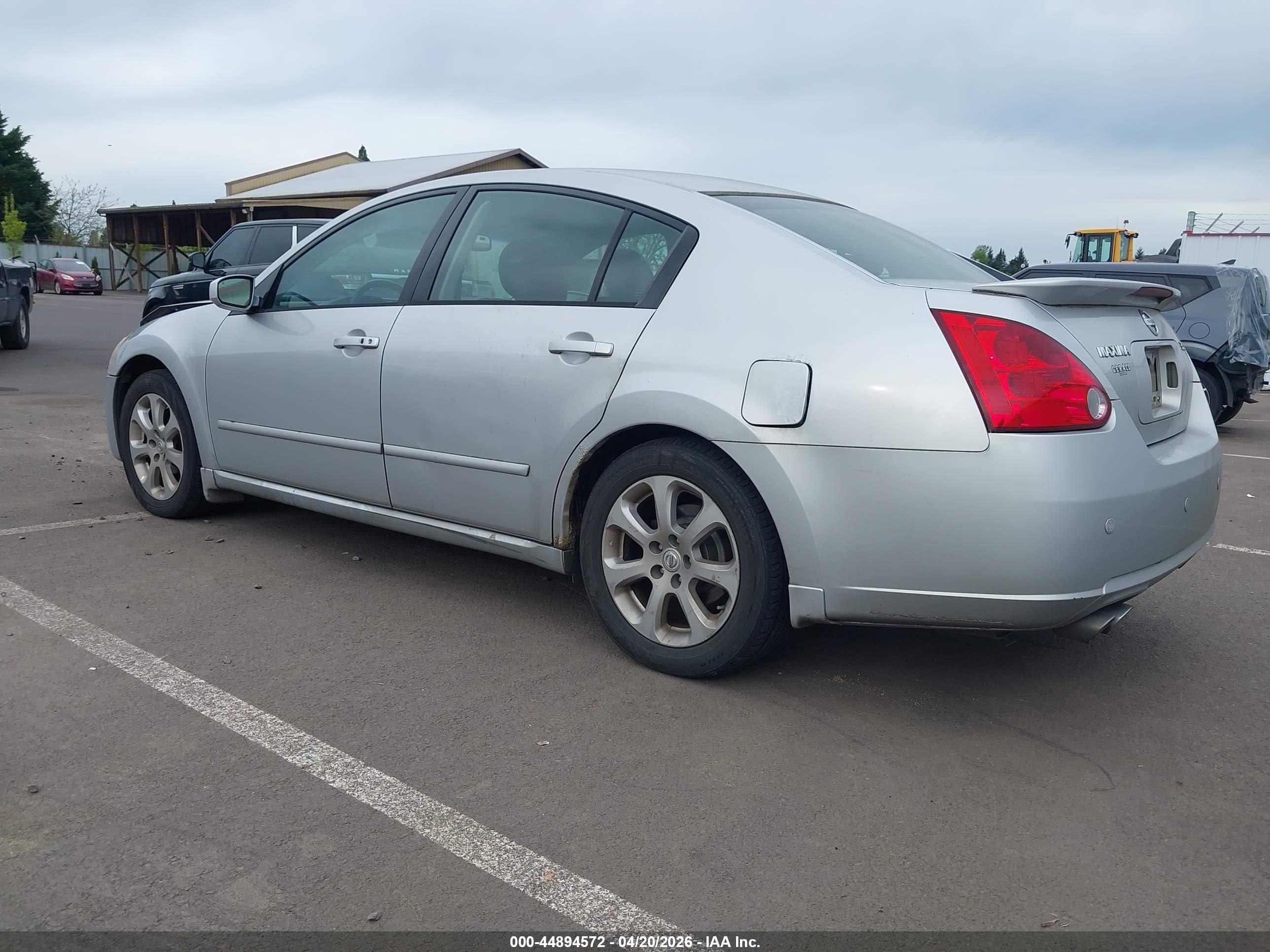 2007 Nissan Maxima 3.5 Sl Silver vin: 1N4BA41E37C828453
