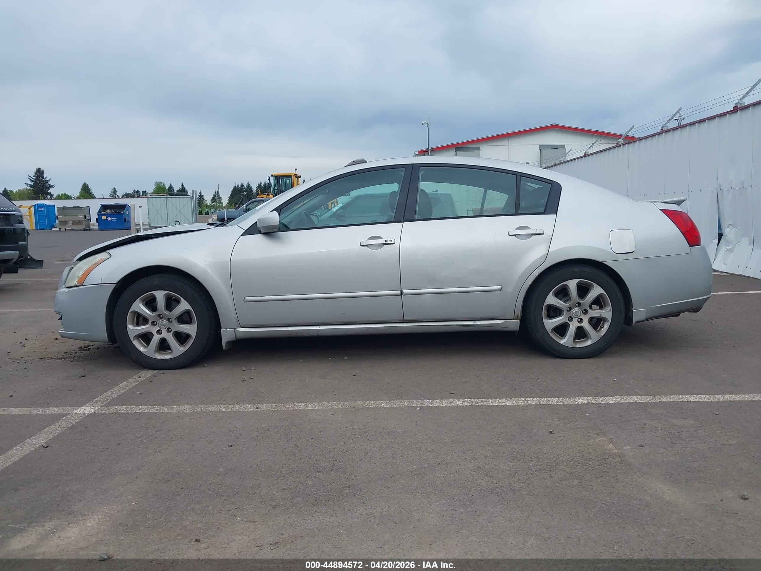 2007 Nissan Maxima 3.5 Sl Silver vin: 1N4BA41E37C828453