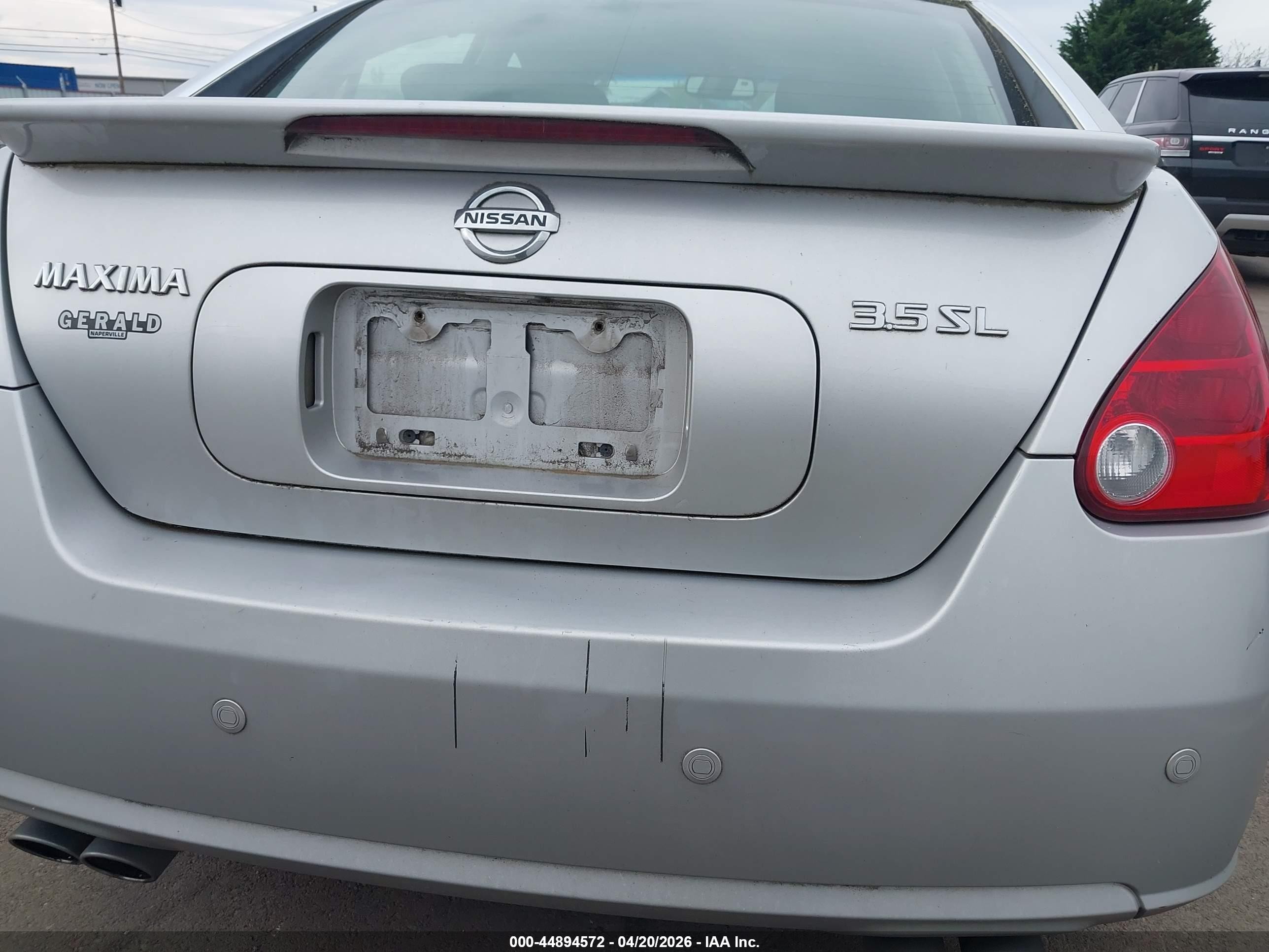 2007 Nissan Maxima 3.5 Sl Silver vin: 1N4BA41E37C828453