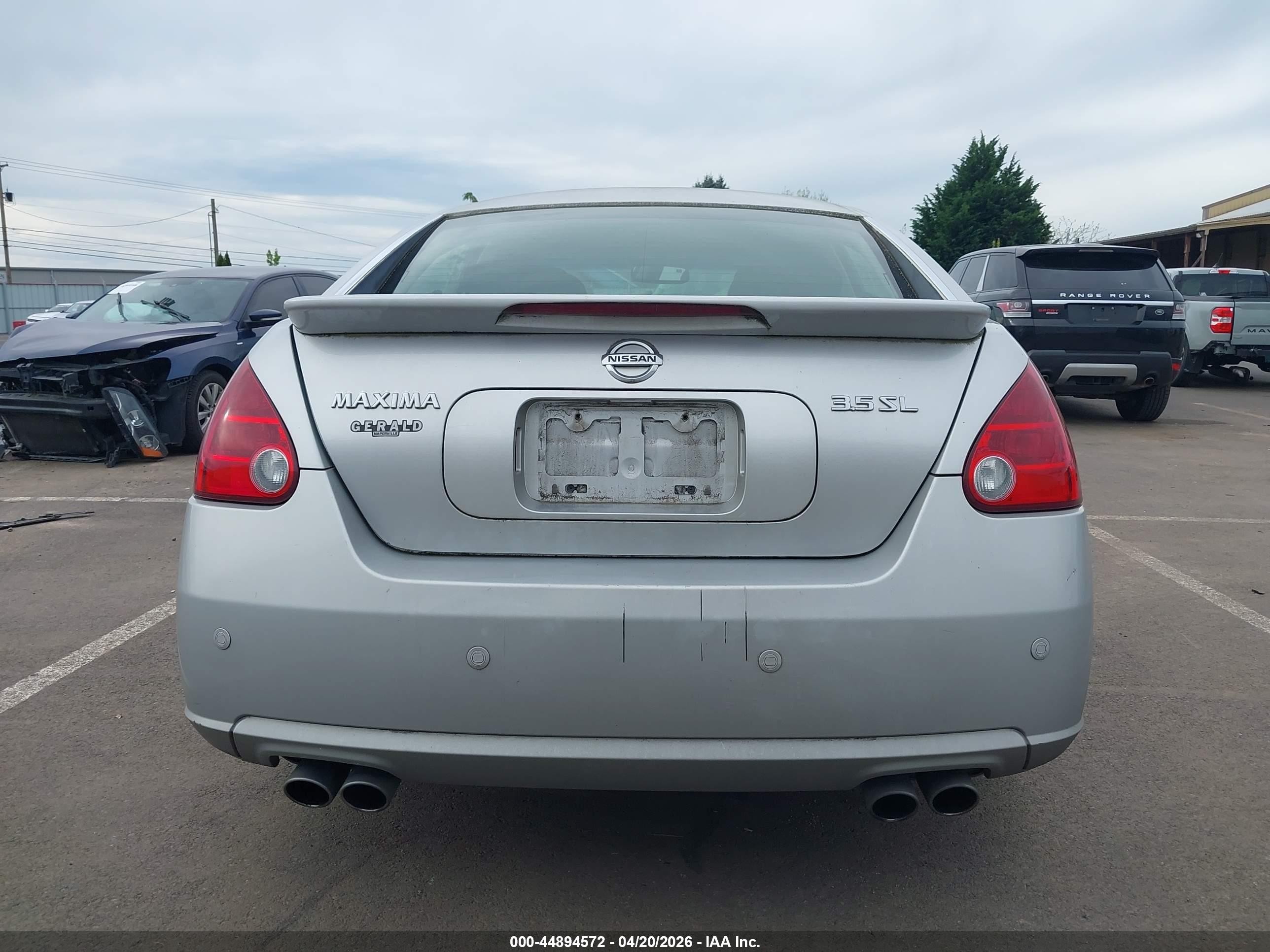 2007 Nissan Maxima 3.5 Sl Silver vin: 1N4BA41E37C828453