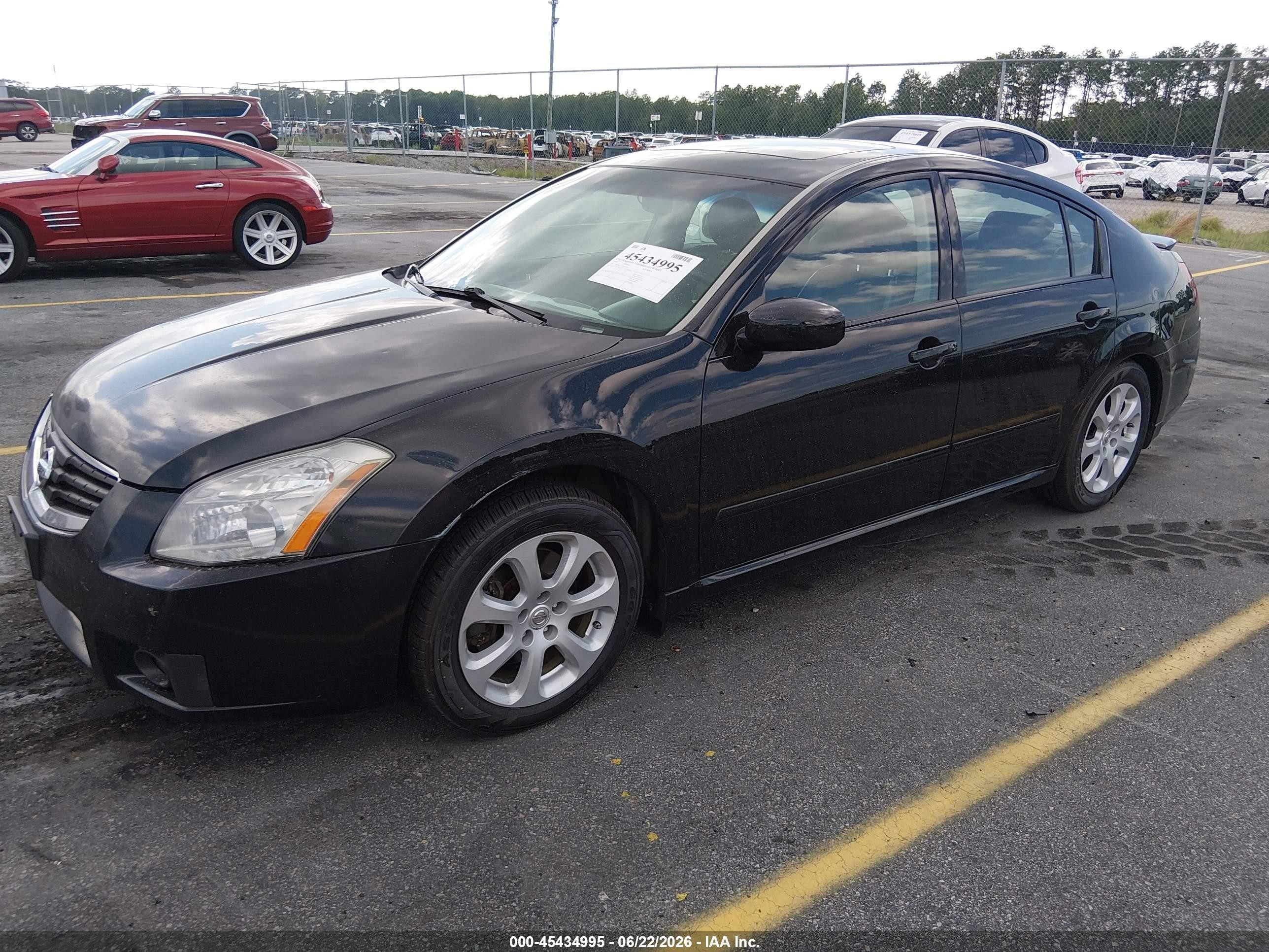 2007 Nissan Maxima 3.5 Sl Black vin: 1N4BA41E37C846421