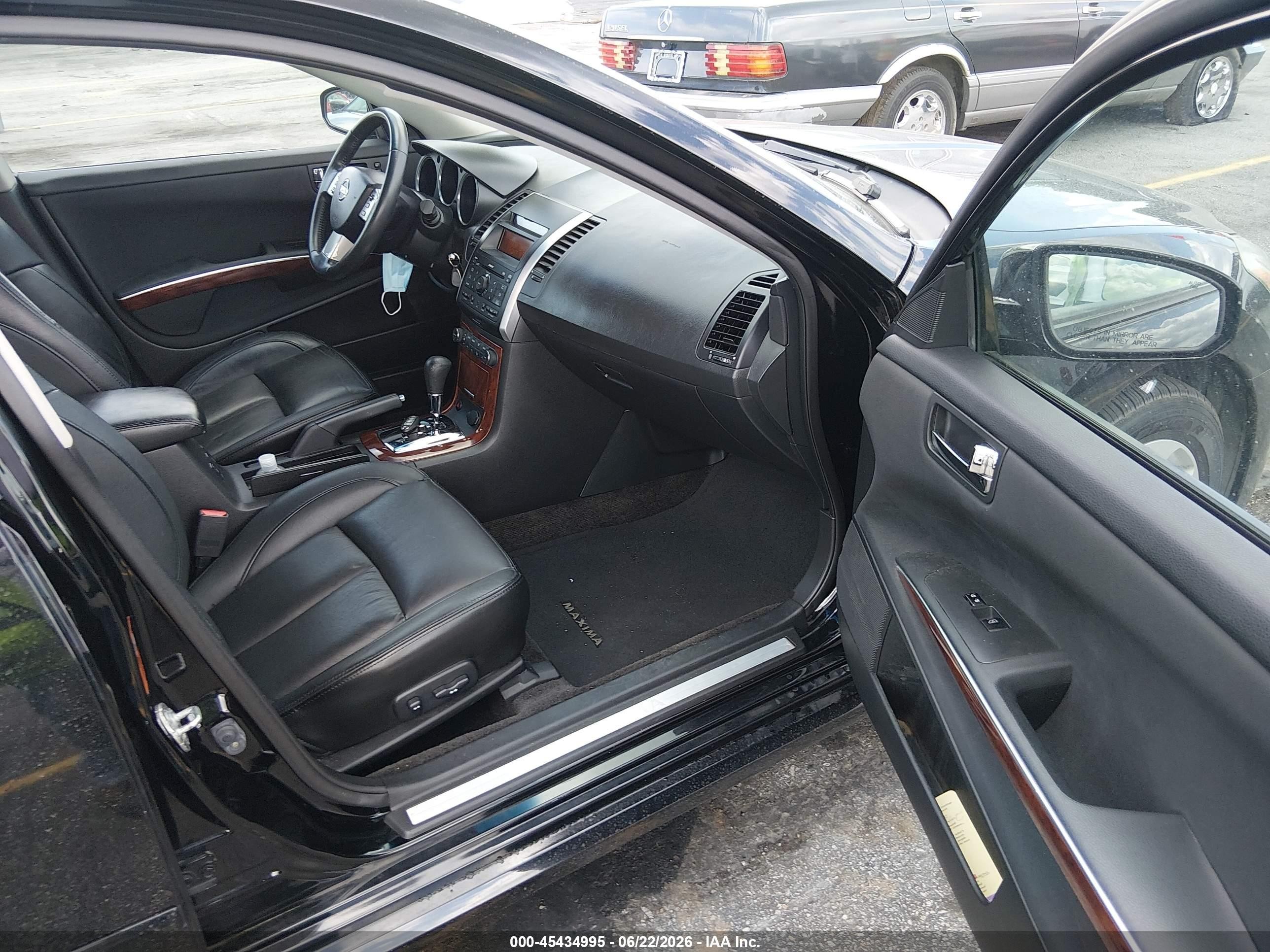2007 Nissan Maxima 3.5 Sl Black vin: 1N4BA41E37C846421