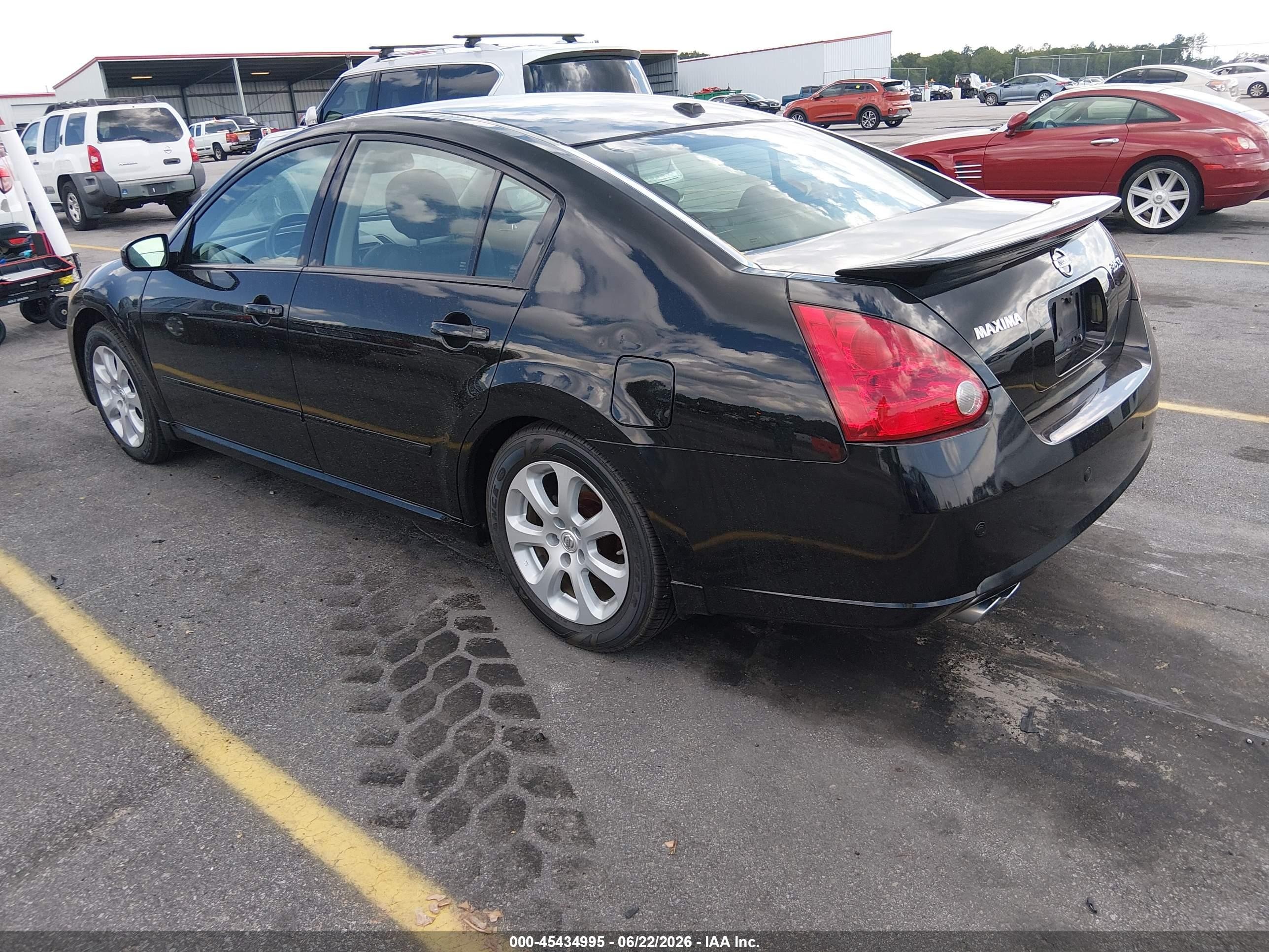 2007 Nissan Maxima 3.5 Sl Black vin: 1N4BA41E37C846421