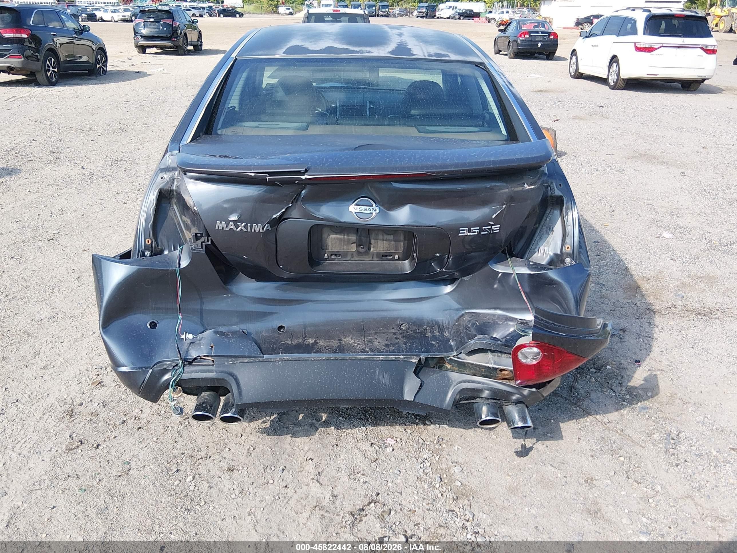2007 Nissan Maxima 3.5 Se Gray vin: 1N4BA41E37C863266