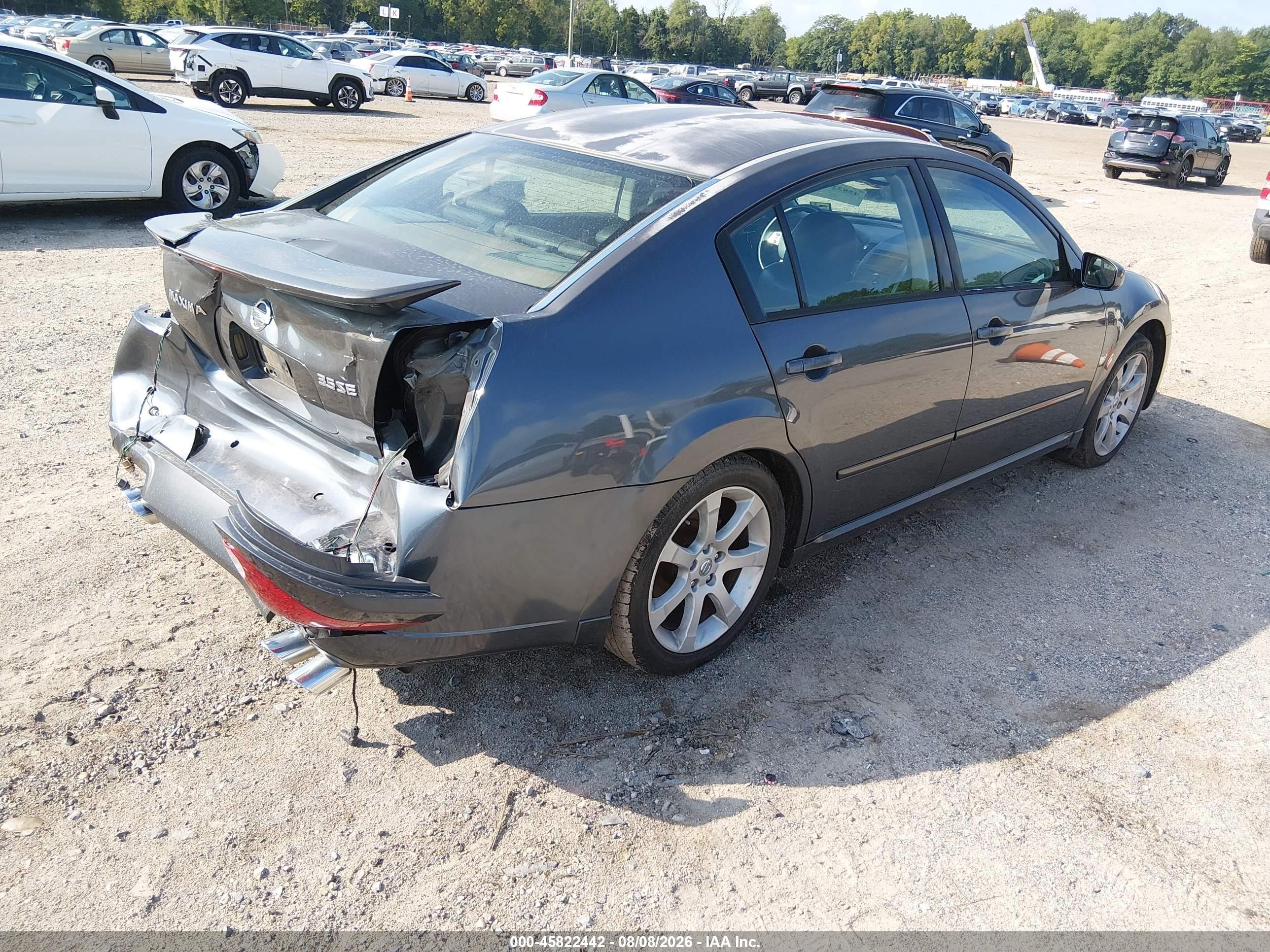 2007 Nissan Maxima 3.5 Se Gray vin: 1N4BA41E37C863266