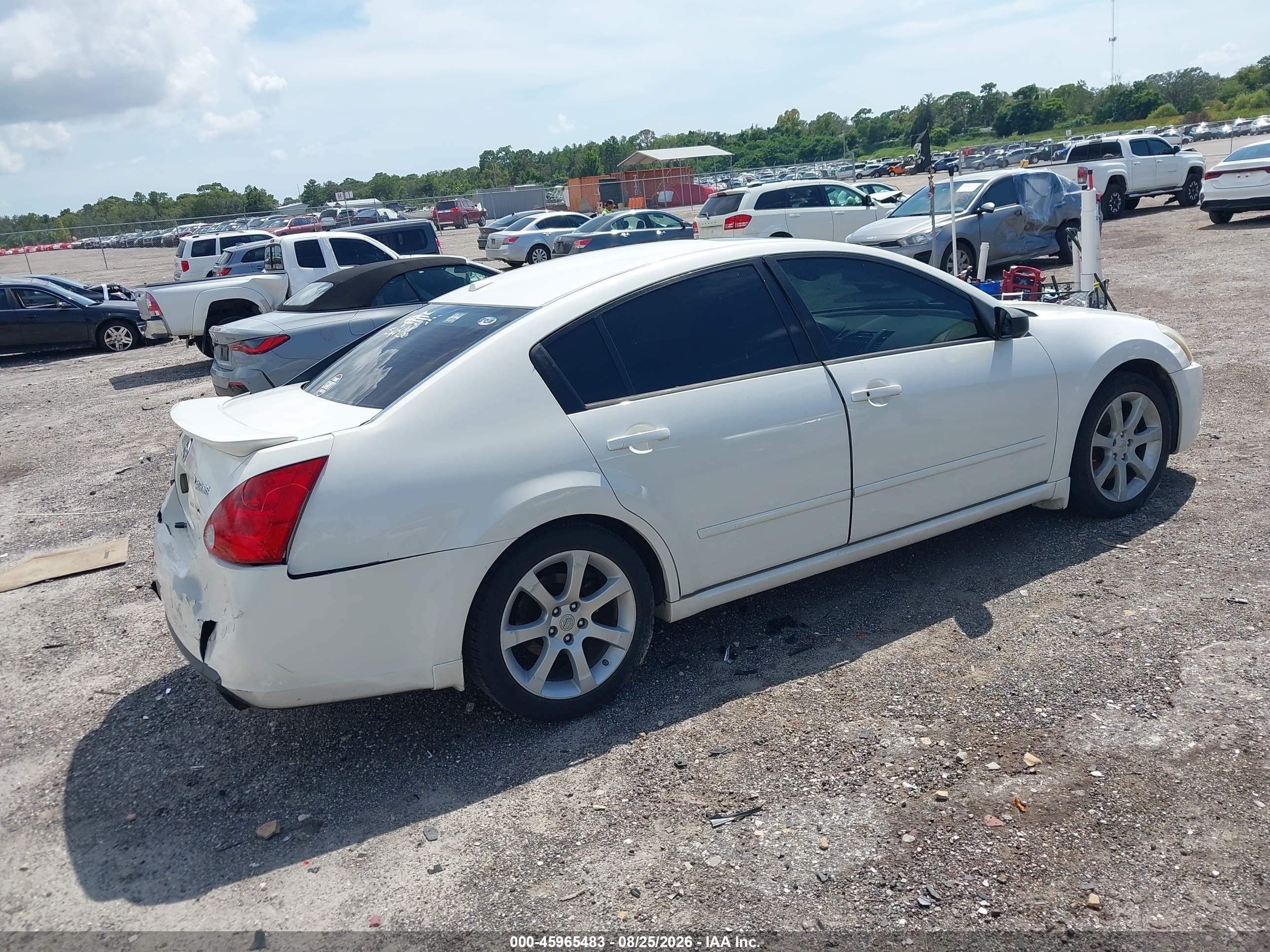 2007 Nissan Maxima 3.5 Se White vin: 1N4BA41E37C865261