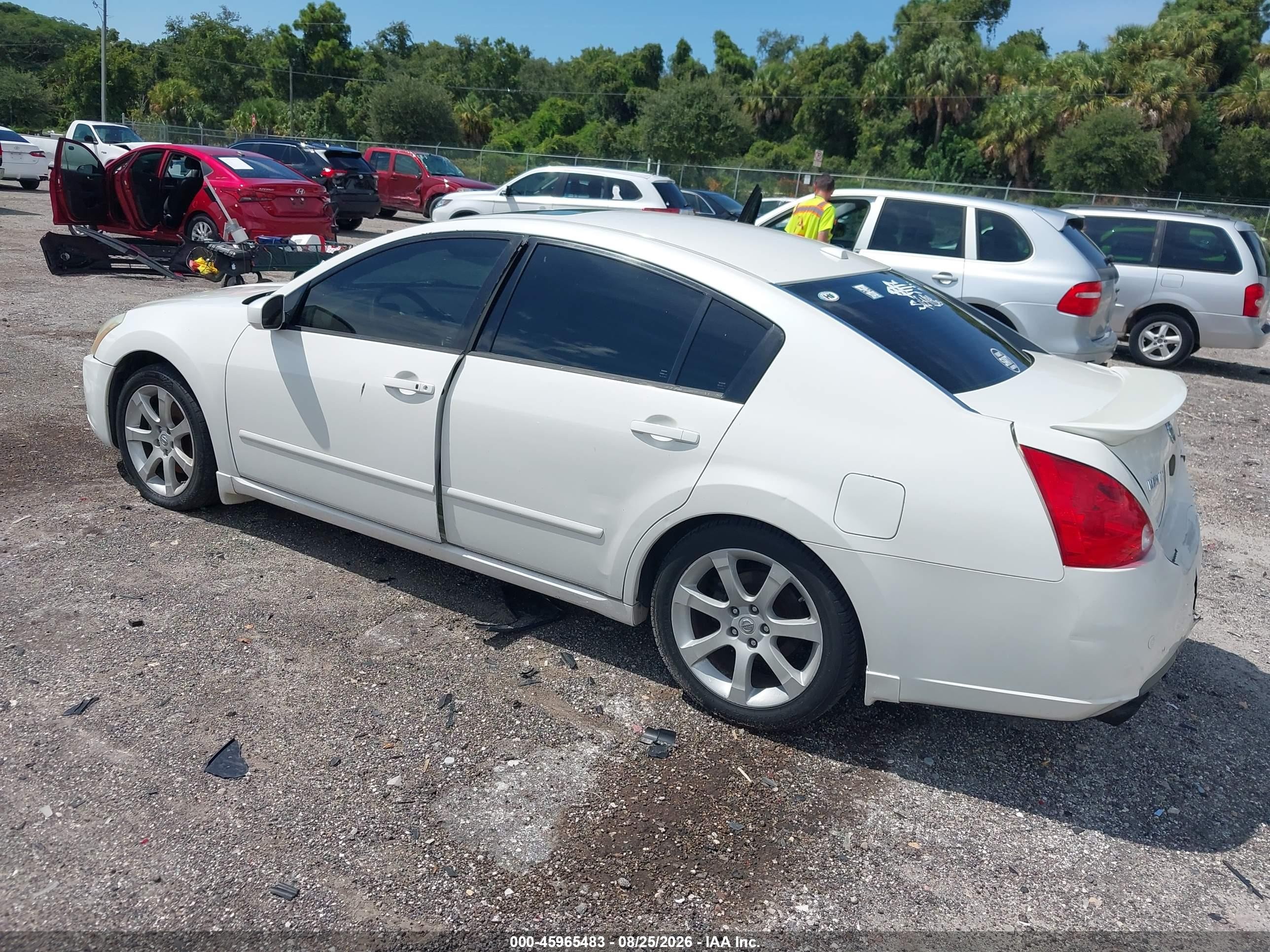 2007 Nissan Maxima 3.5 Se White vin: 1N4BA41E37C865261