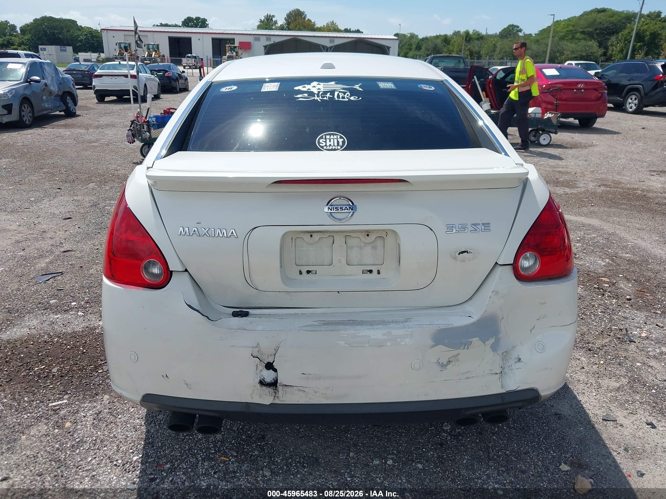 2007 Nissan Maxima 3.5 Se White vin: 1N4BA41E37C865261