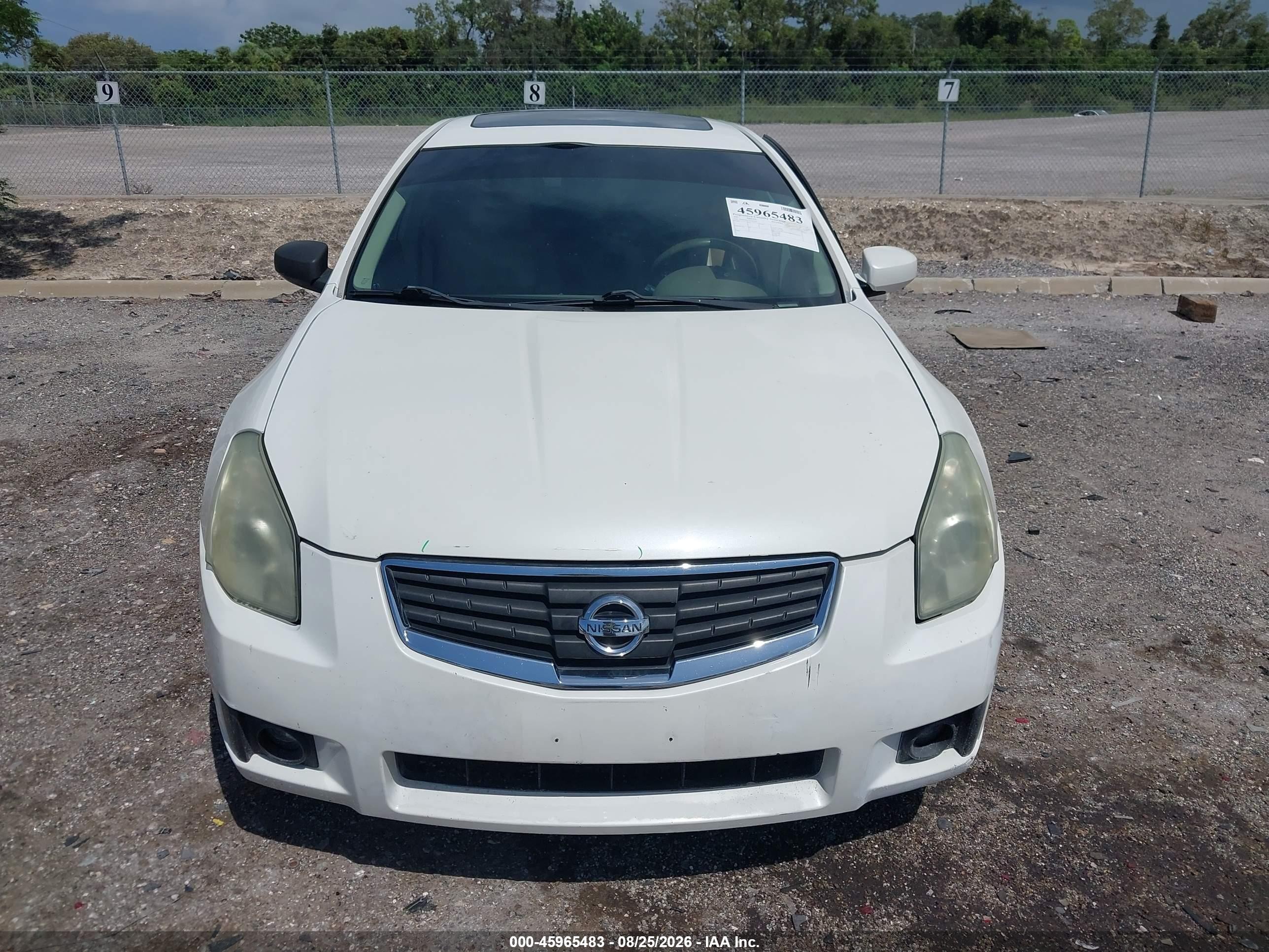 2007 Nissan Maxima 3.5 Se White vin: 1N4BA41E37C865261