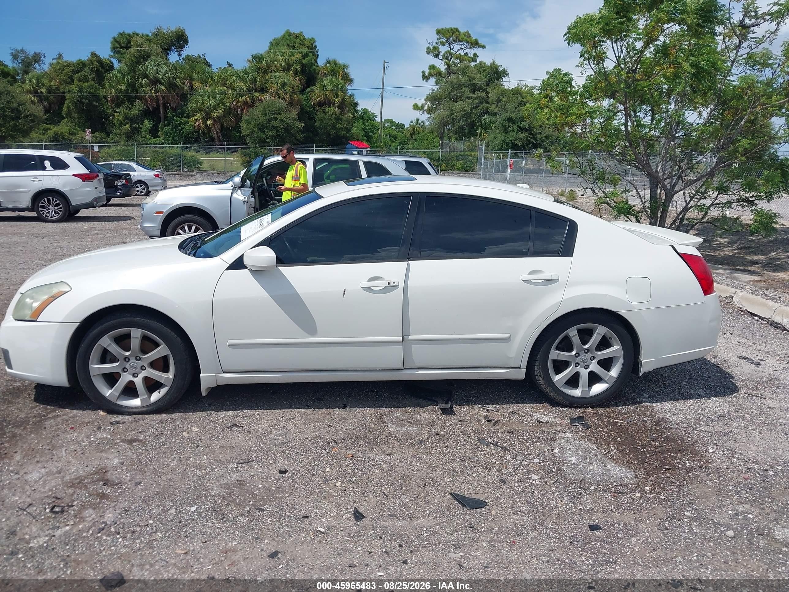 2007 Nissan Maxima 3.5 Se White vin: 1N4BA41E37C865261