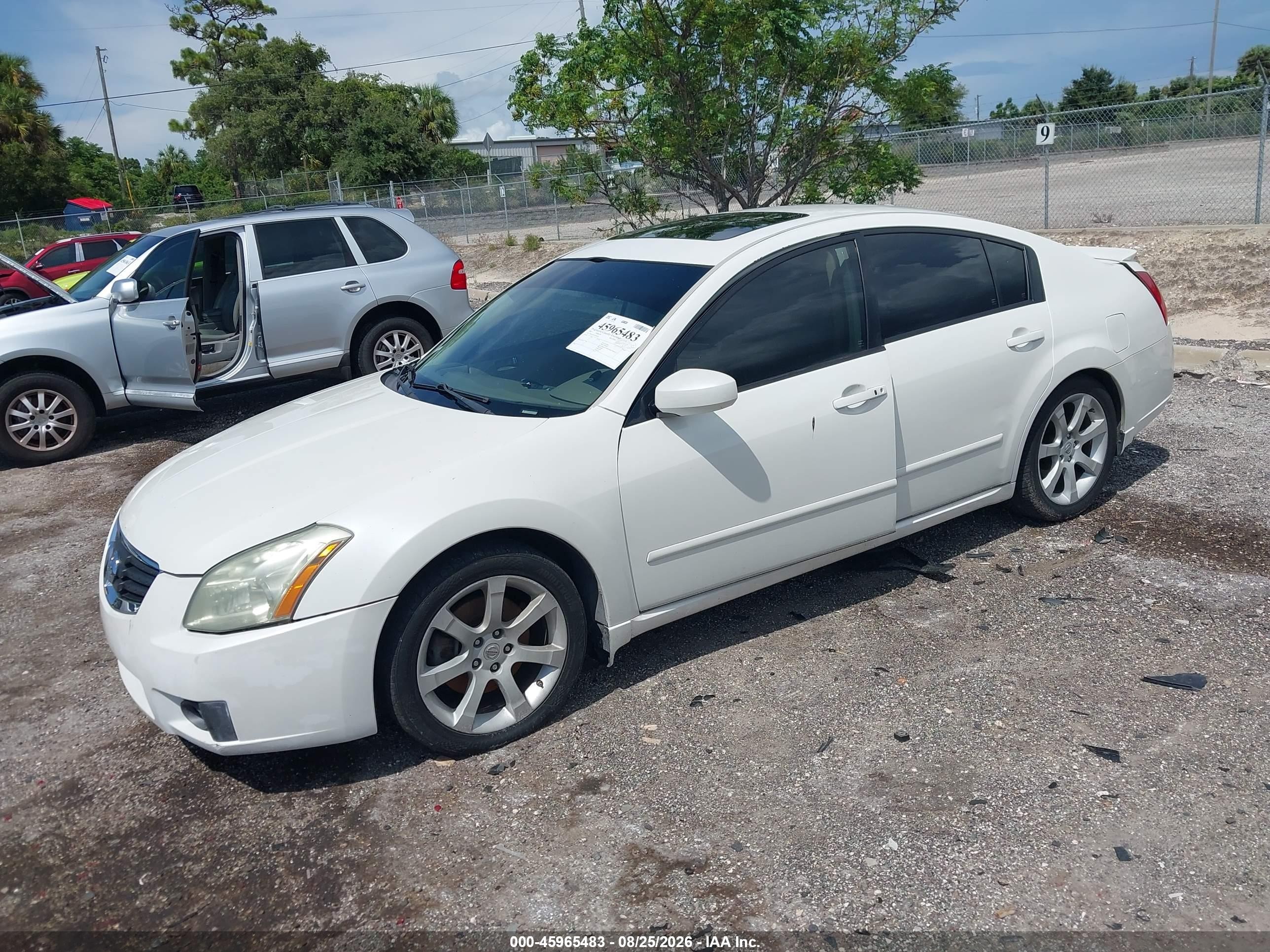 2007 Nissan Maxima 3.5 Se White vin: 1N4BA41E37C865261