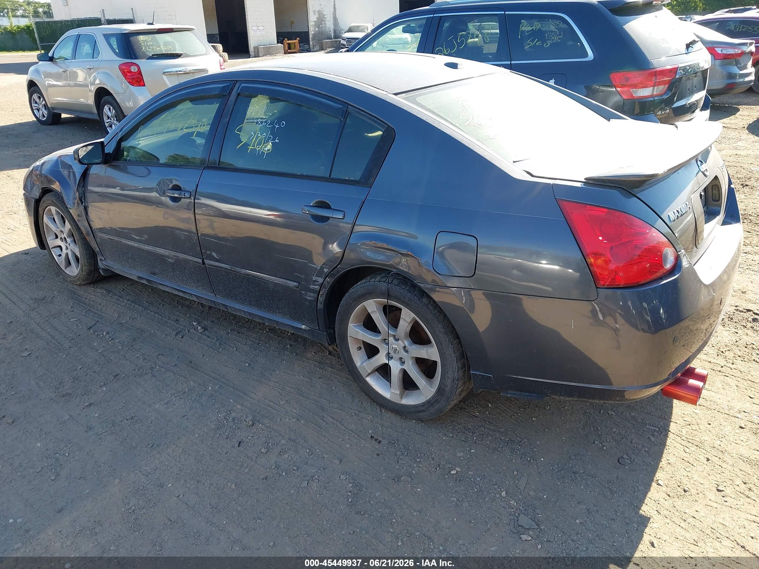 2008 Nissan Maxima 3.5 Se Gray vin: 1N4BA41E38C806146