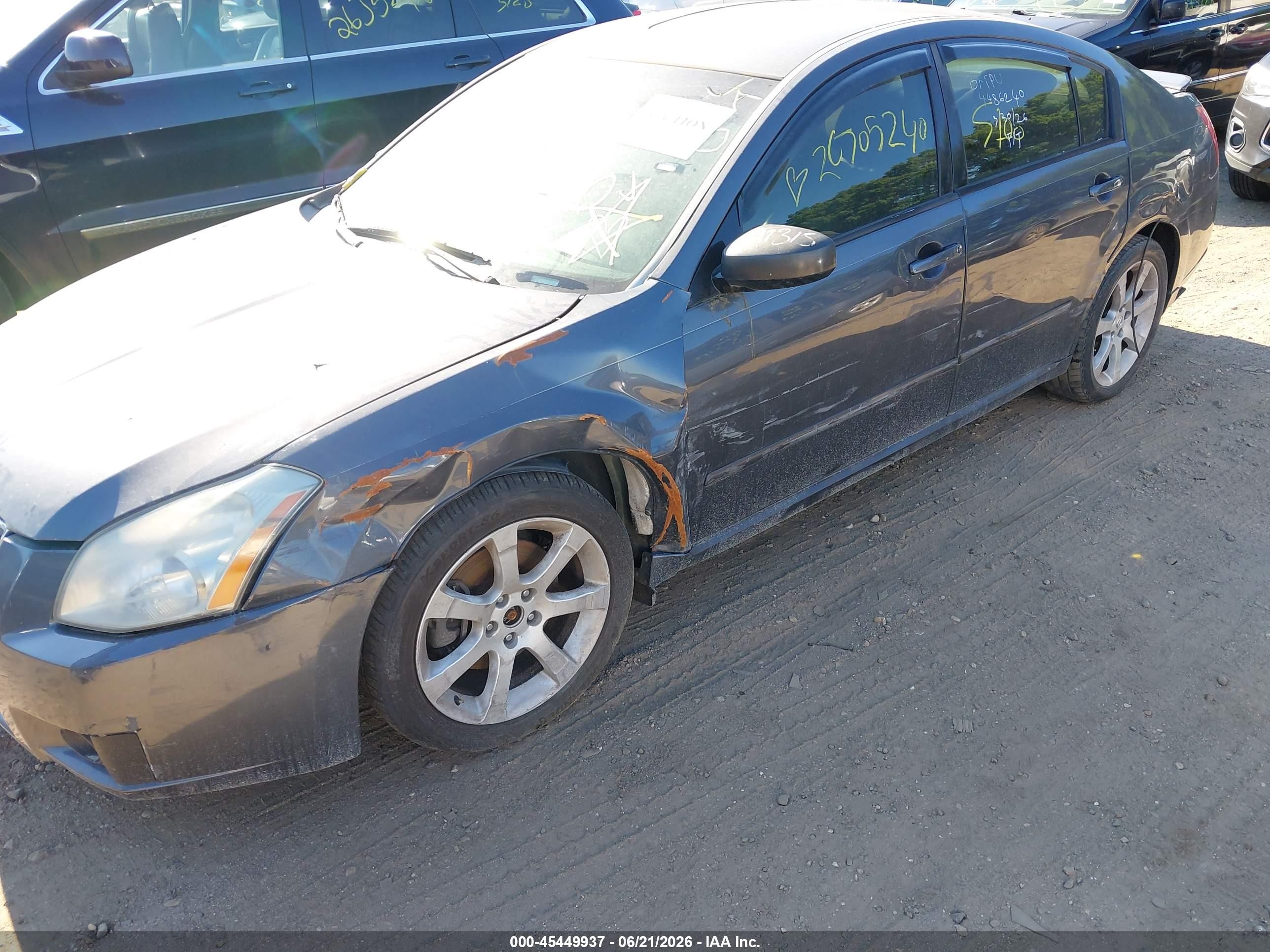 2008 Nissan Maxima 3.5 Se Gray vin: 1N4BA41E38C806146