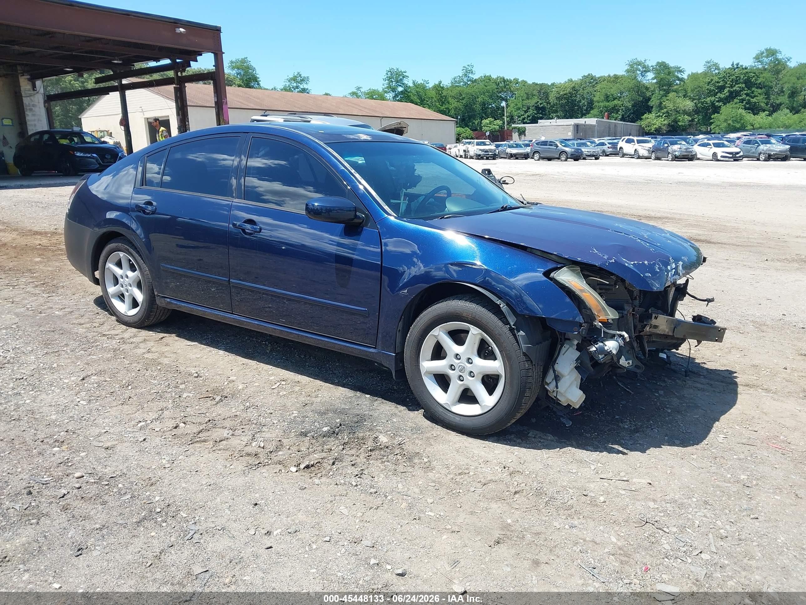 2008 Nissan Maxima 3.5 Sl Синий vin: 1N4BA41E38C825490