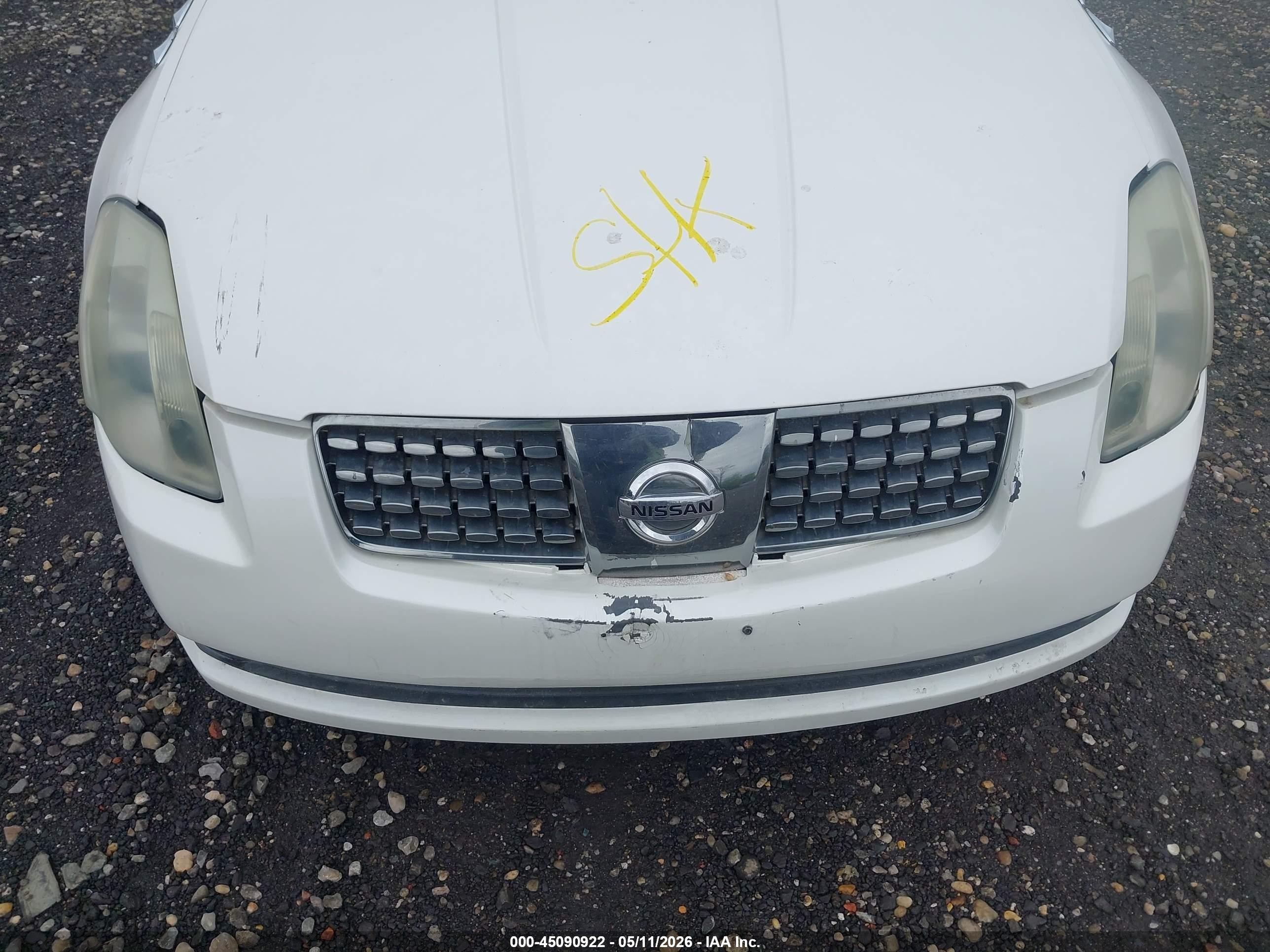 2004 Nissan Maxima 3.5 Se White vin: 1N4BA41E44C859271