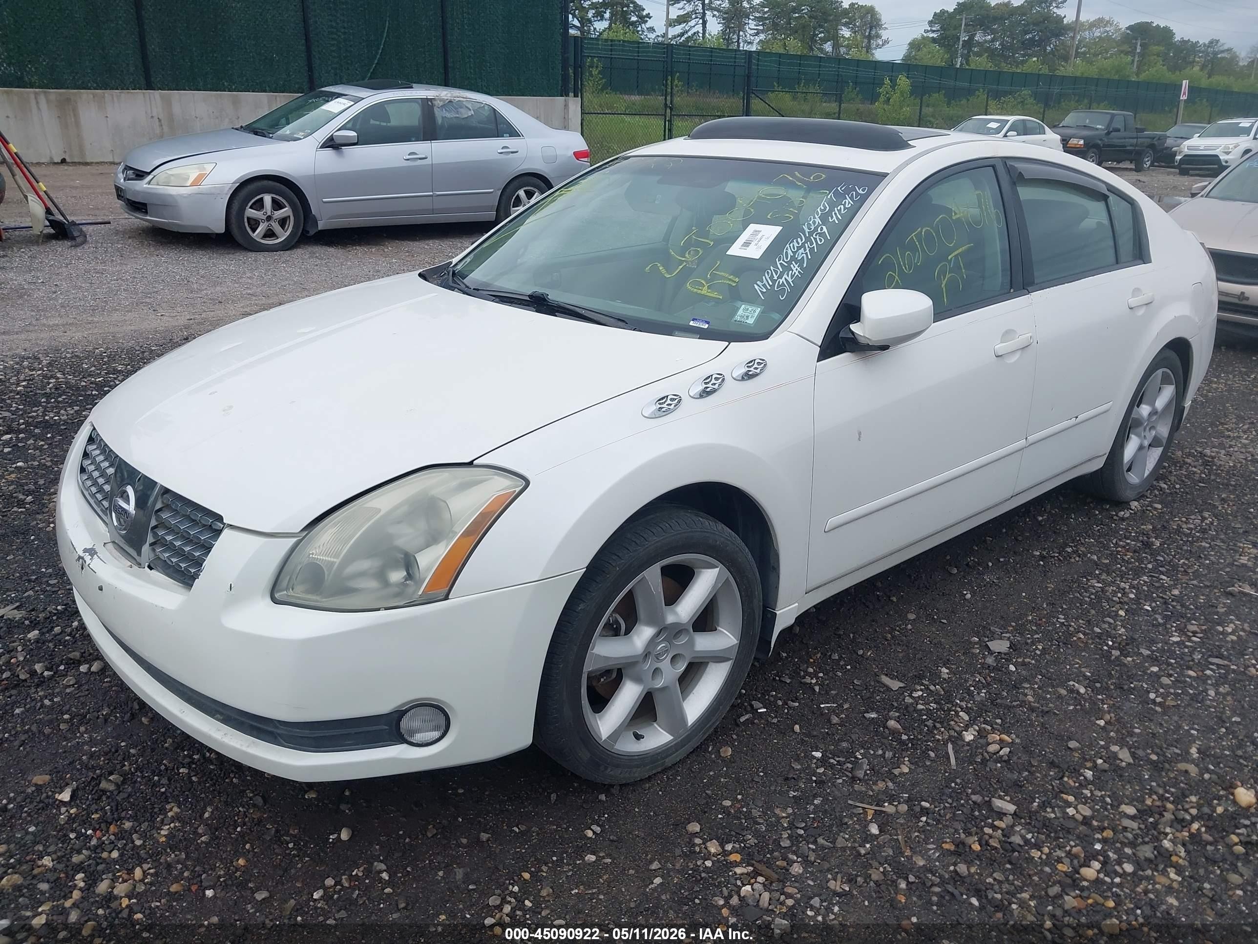 2004 Nissan Maxima 3.5 Se White vin: 1N4BA41E44C859271