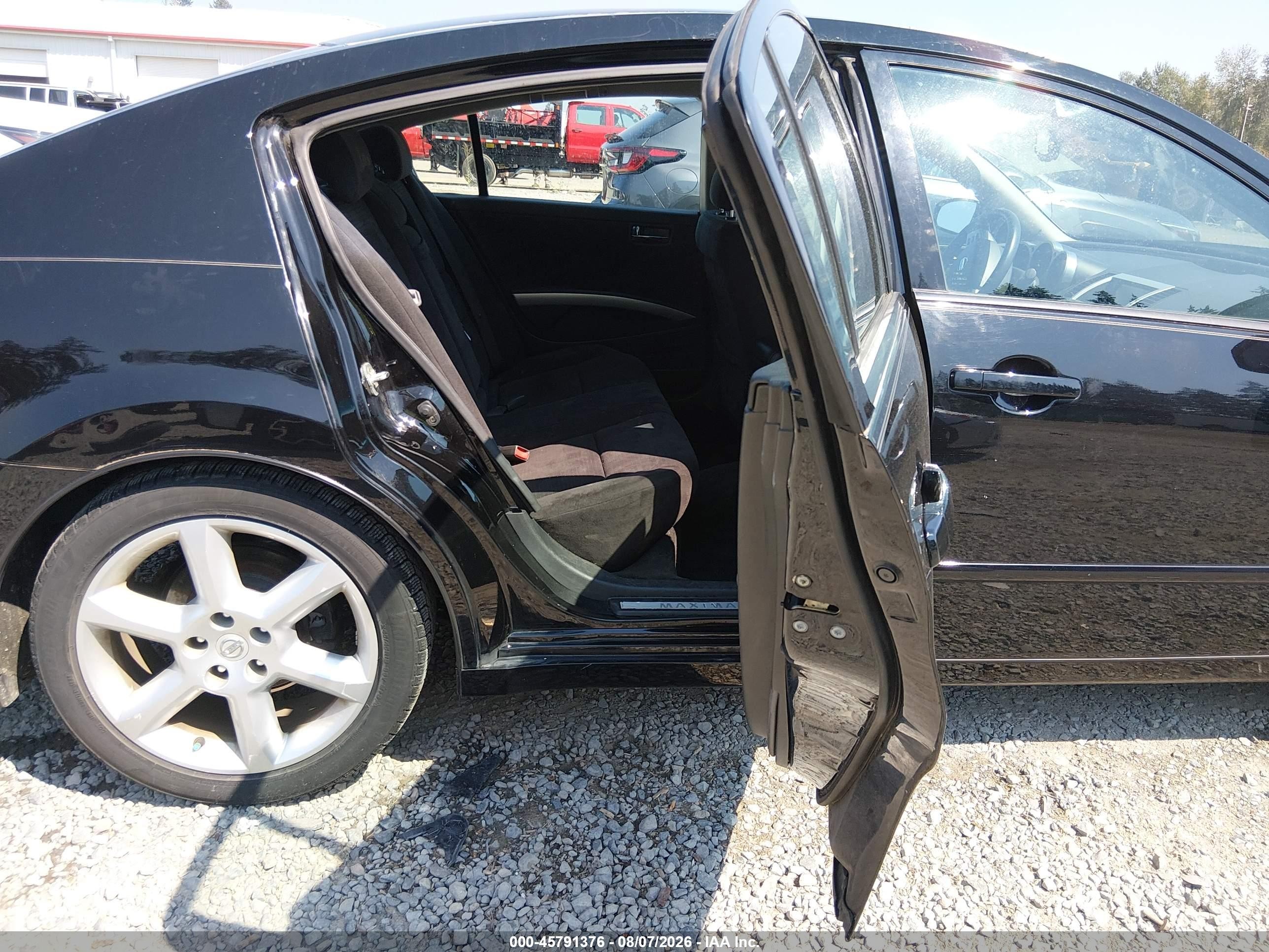 2005 Nissan Maxima 3.5 Se Black vin: 1N4BA41E45C824179