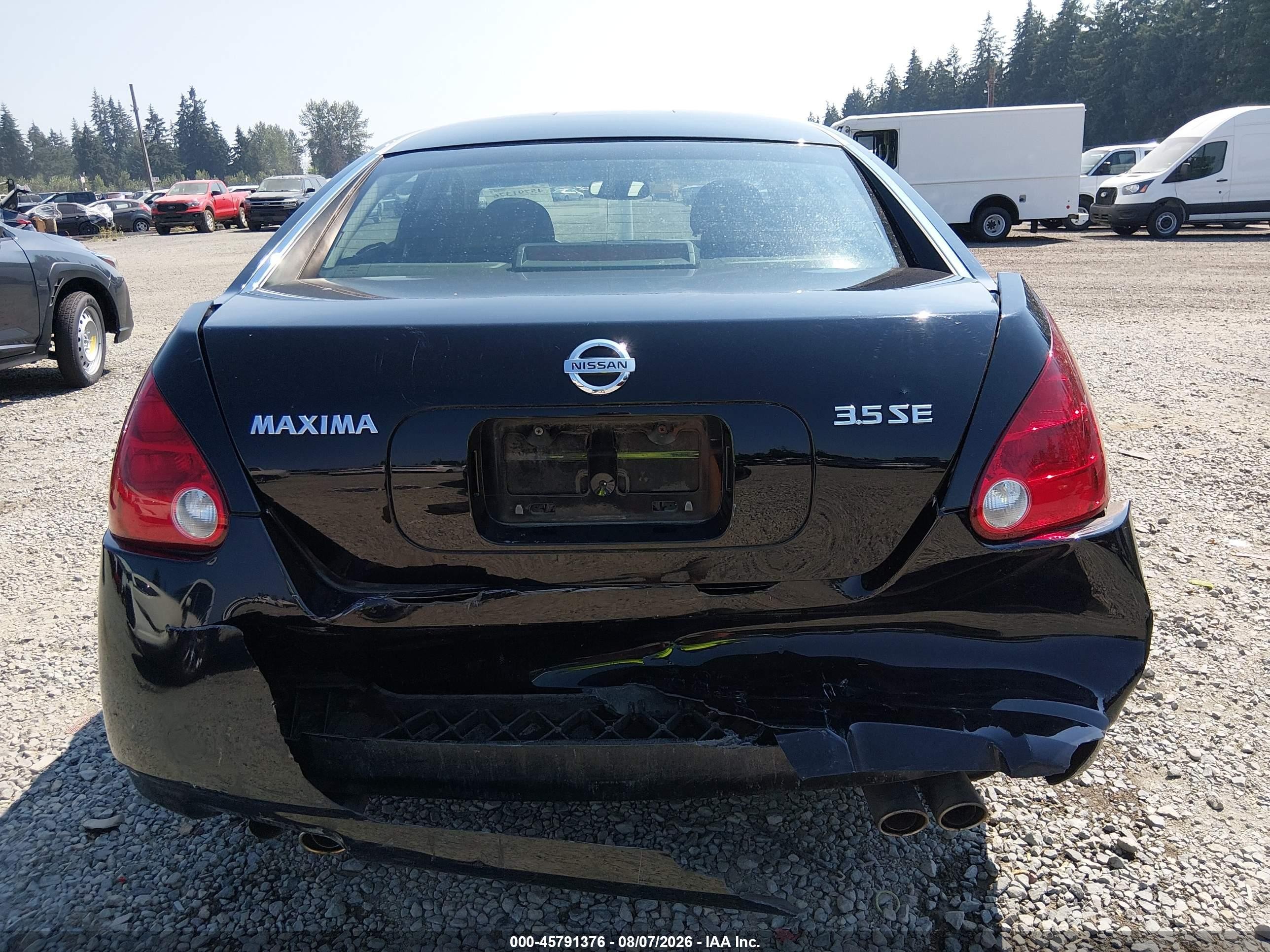2005 Nissan Maxima 3.5 Se Black vin: 1N4BA41E45C824179