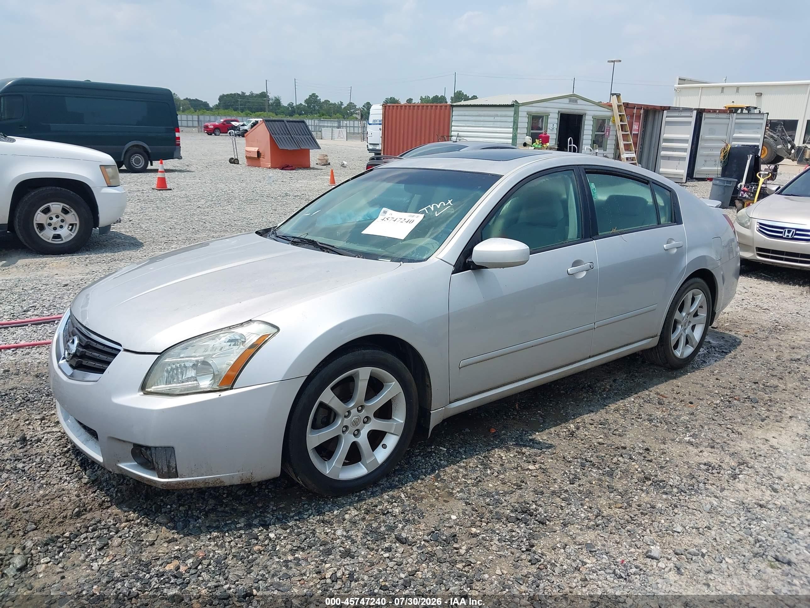 2007 Nissan Maxima 3.5 Se Silver vin: 1N4BA41E47C800127