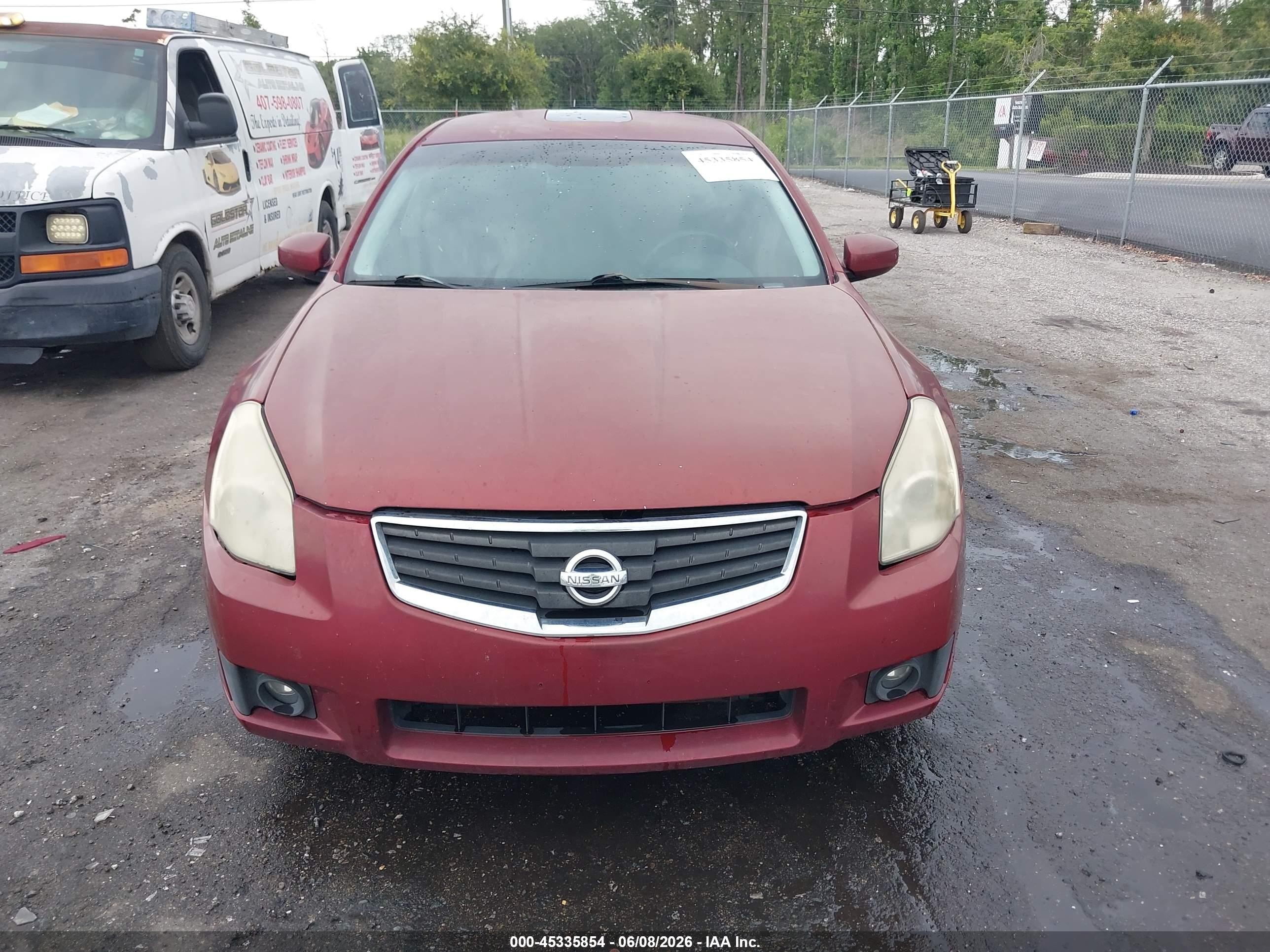 2007 Nissan Maxima 3.5 Se Темно-бордовый vin: 1N4BA41E47C832754