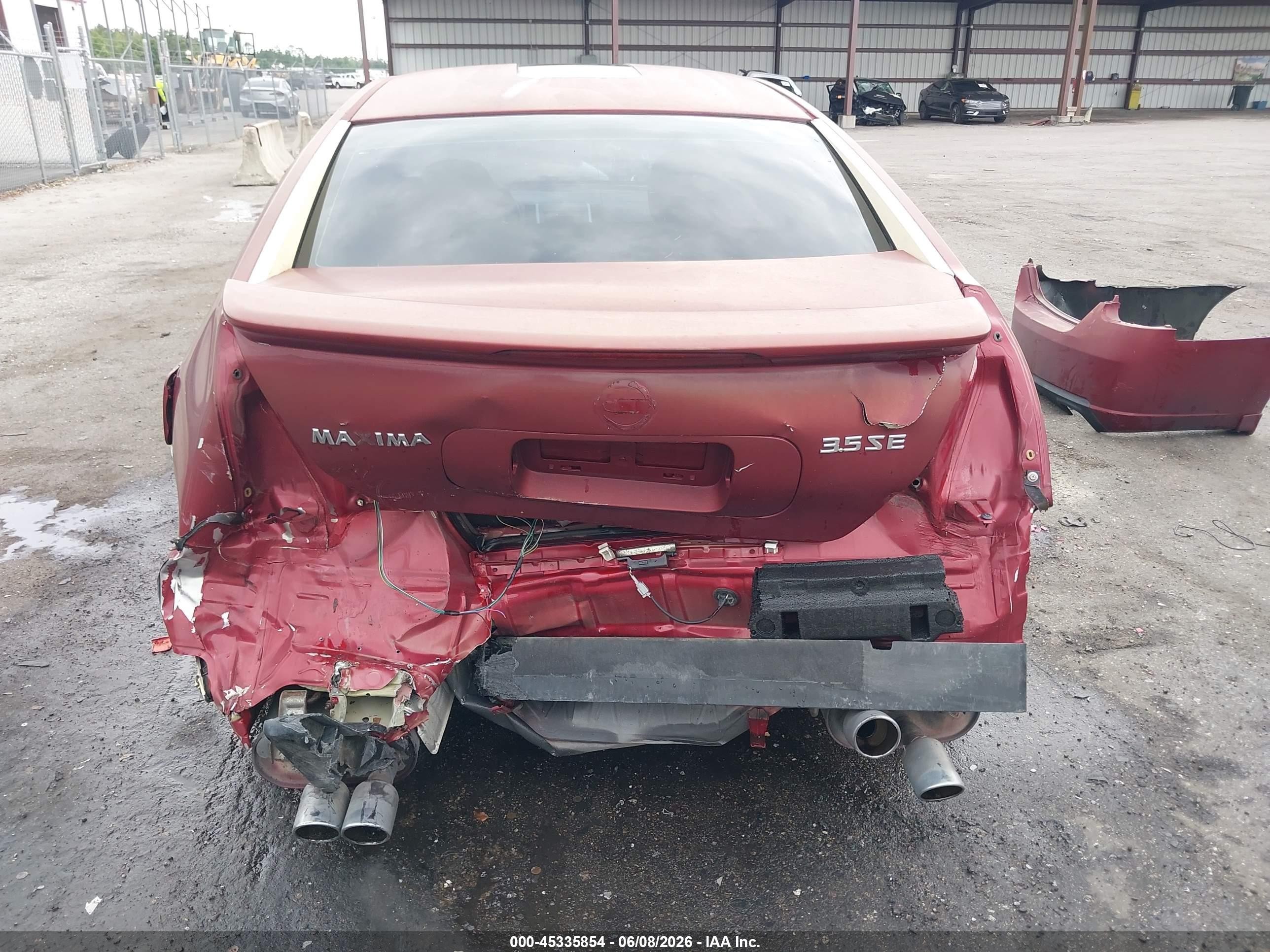 2007 Nissan Maxima 3.5 Se Темно-бордовый vin: 1N4BA41E47C832754