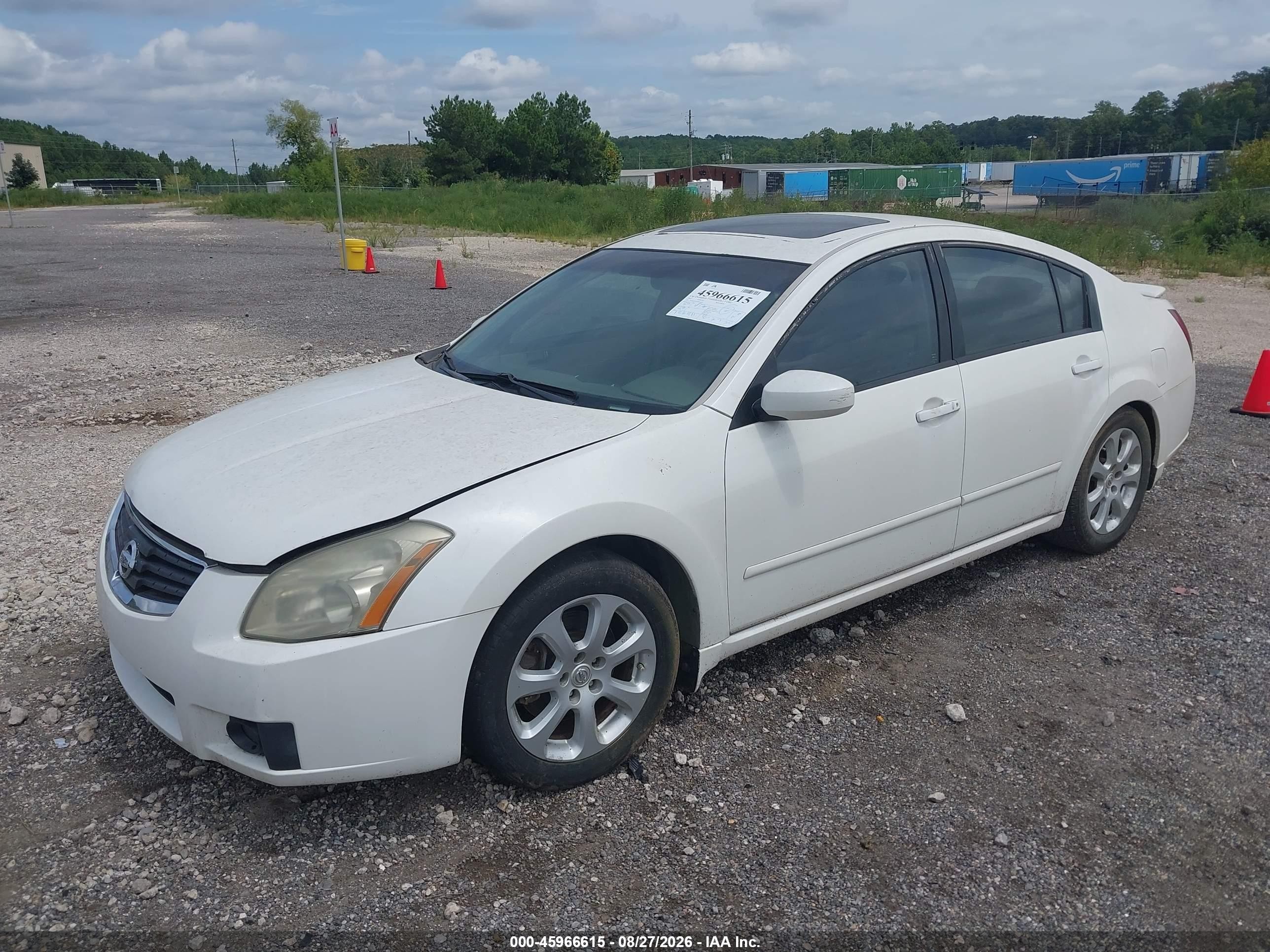 2007 Nissan Maxima 3.5 Sl White vin: 1N4BA41E47C844273