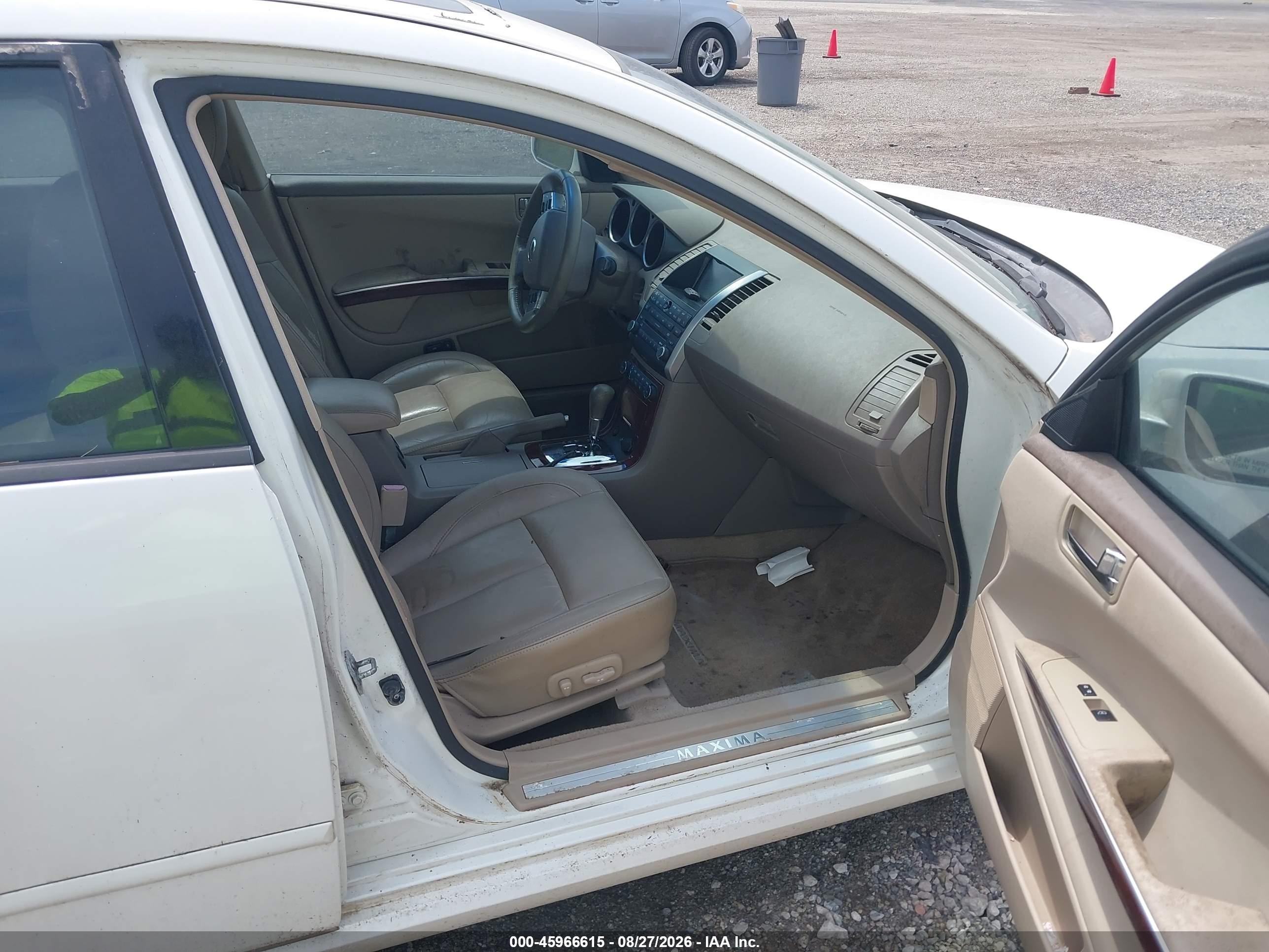 2007 Nissan Maxima 3.5 Sl White vin: 1N4BA41E47C844273