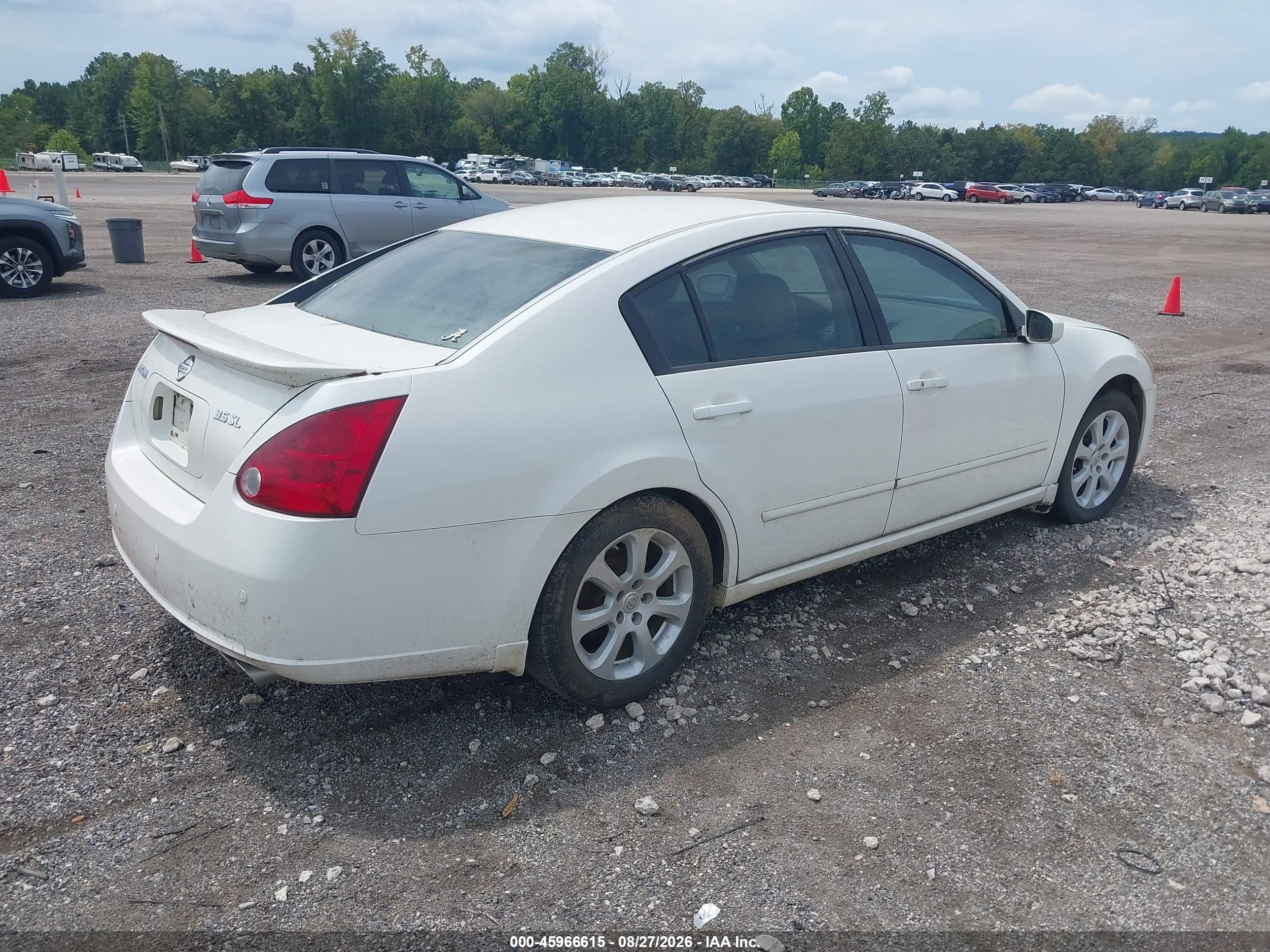 2007 Nissan Maxima 3.5 Sl White vin: 1N4BA41E47C844273